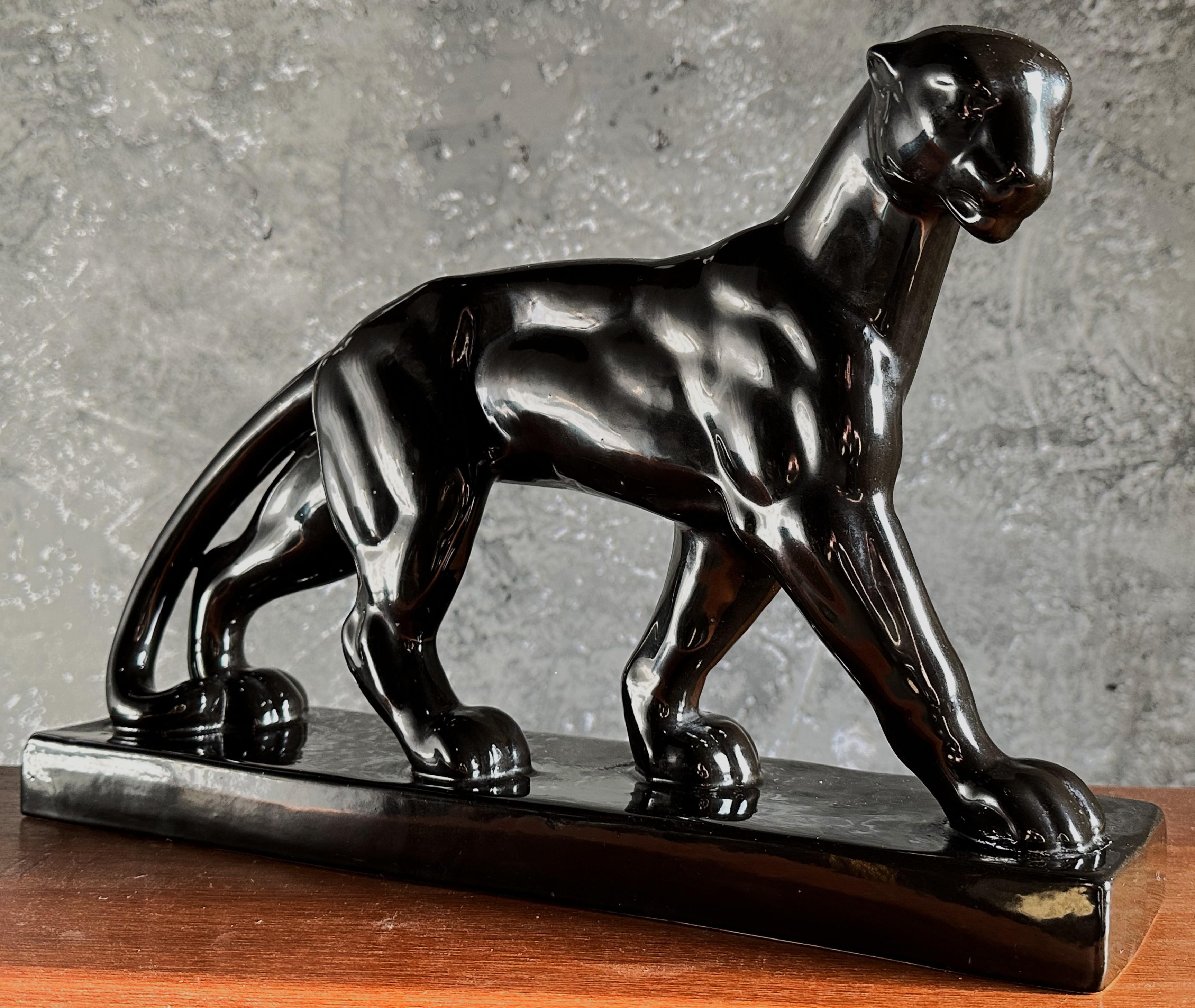 Panther-Skulptur im Art déco-Stil, Frankreich, 1938 im Angebot 11