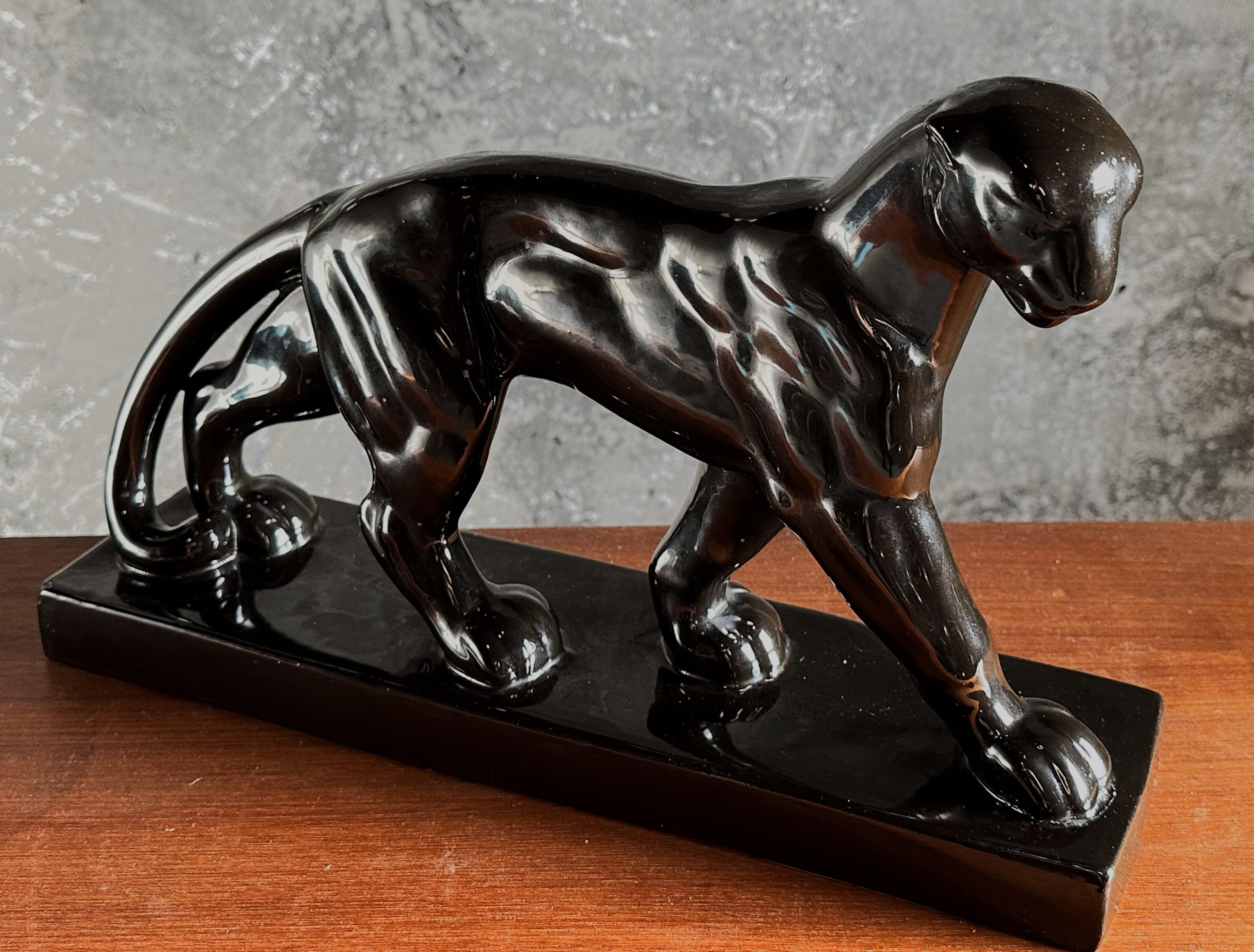 Panther-Skulptur im Art déco-Stil, Frankreich, 1938 im Angebot 12
