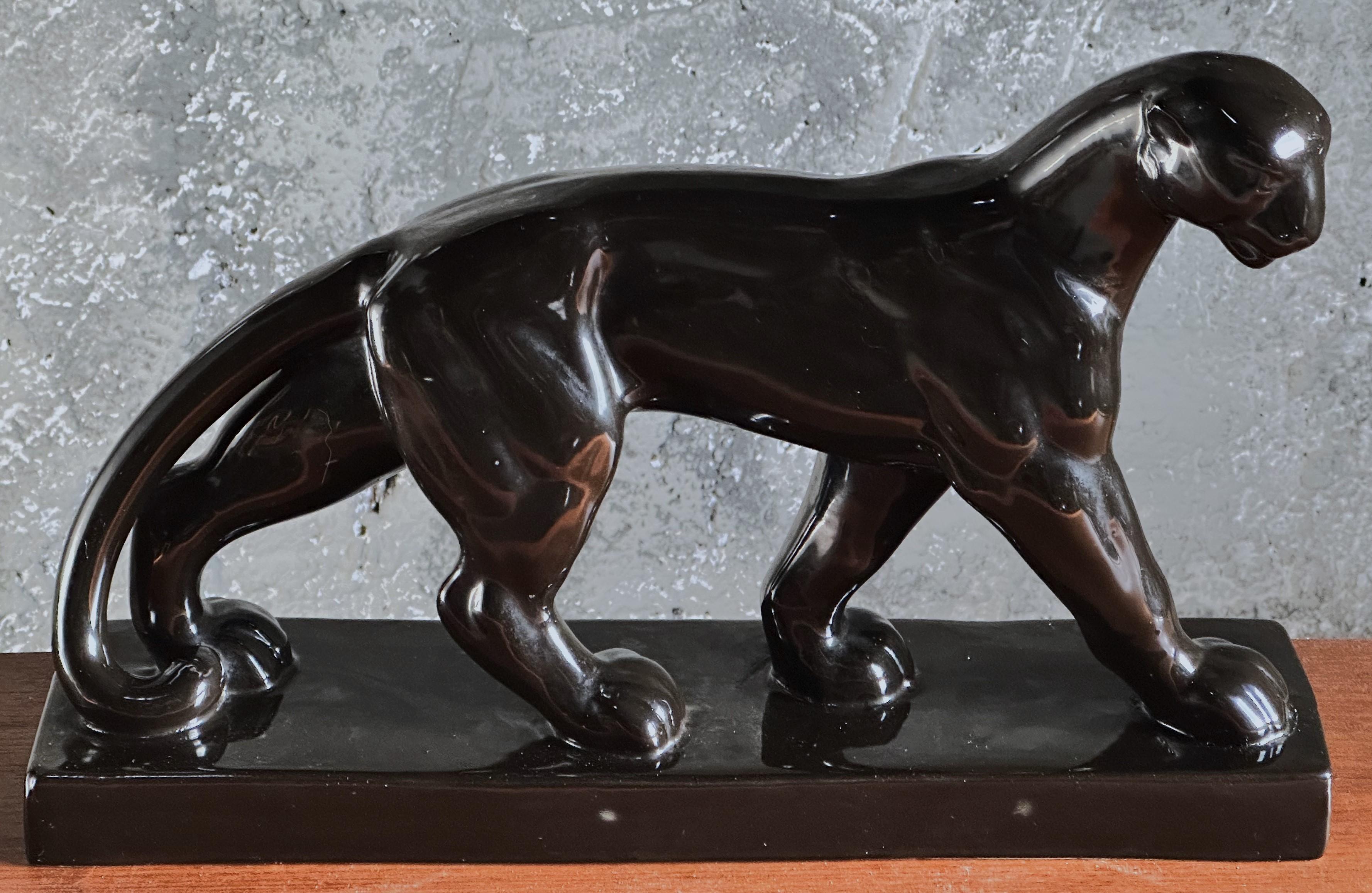 Panther-Skulptur im Art déco-Stil, Frankreich, 1938 im Angebot 13