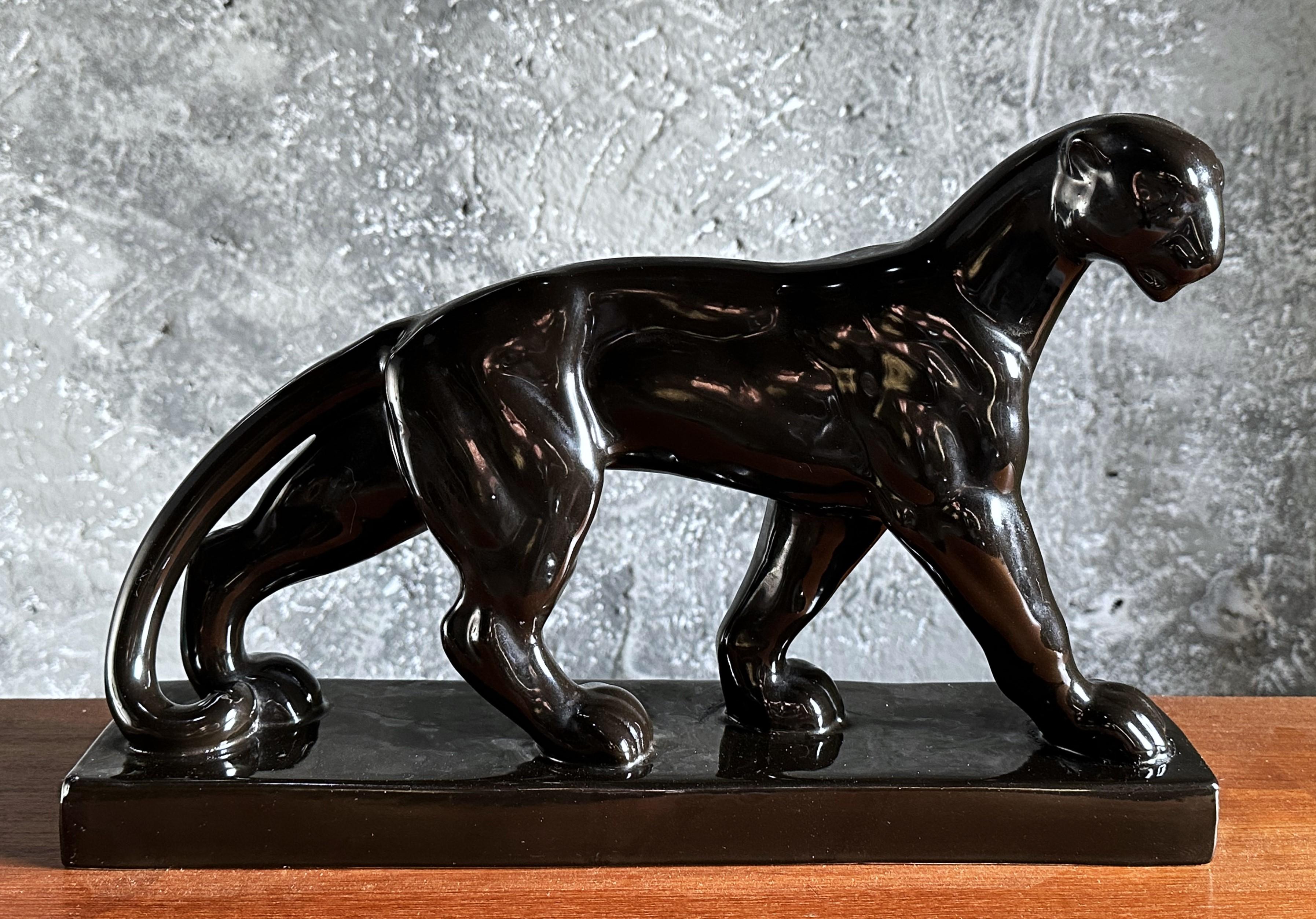 Panther-Skulptur im Art déco-Stil, Frankreich, 1938 im Angebot 2