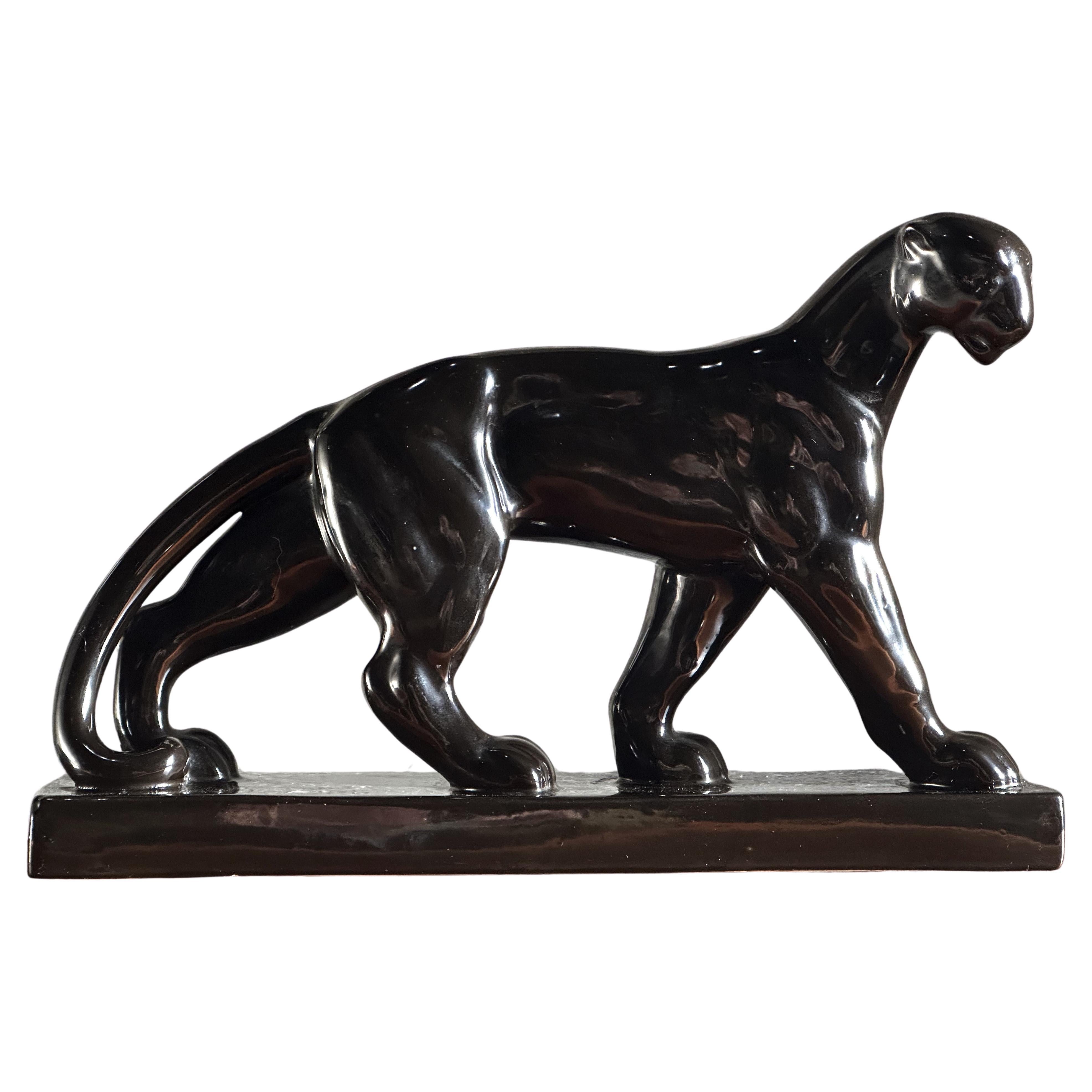 Art Deco Panther Sculpture, France, 1938 For Sale