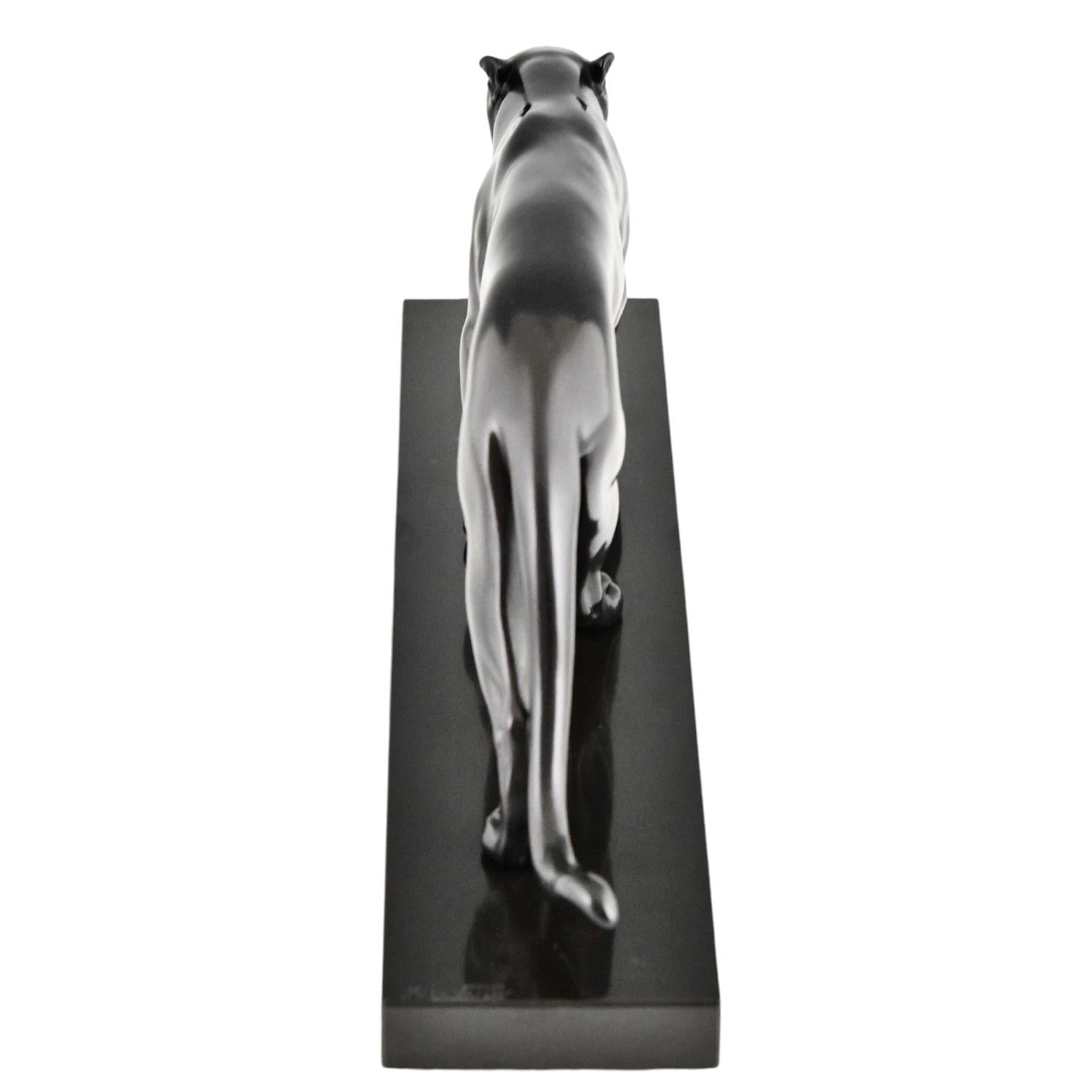 Art Deco Panther Sculpture OUGANDA by Max Le Verrier, France 1930 original. 1