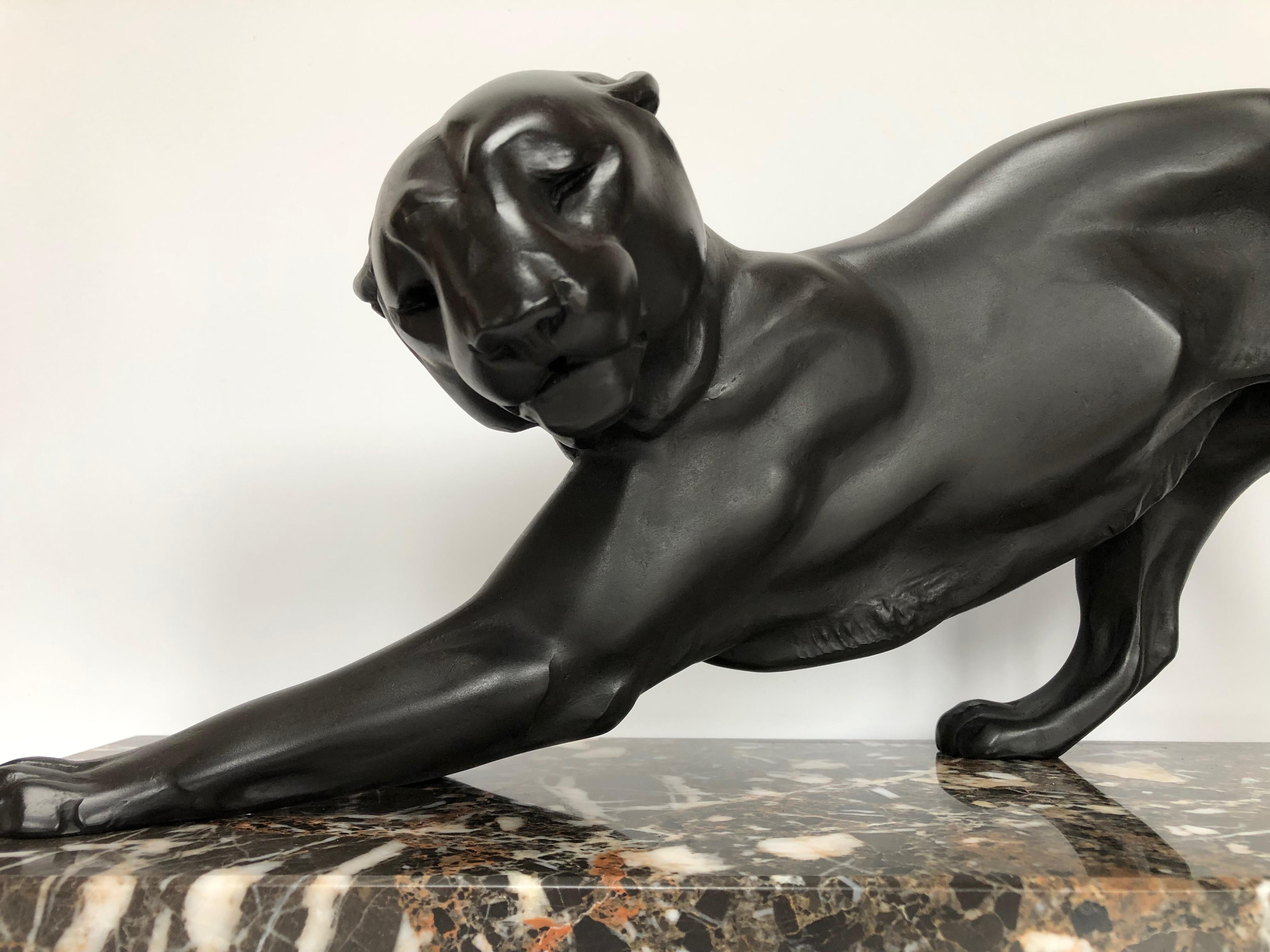 Art Deco Panther Signed Plagnet For Sale 5