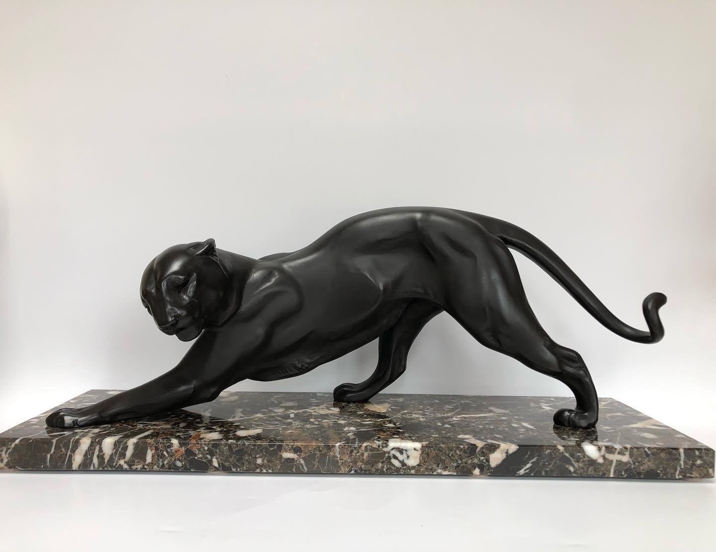 Art Deco Panther Signed Plagnet For Sale 7