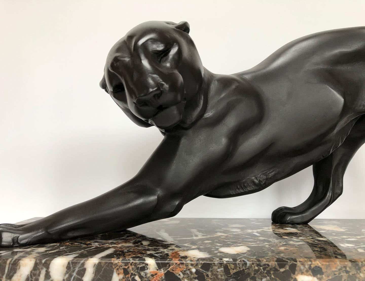 Art Deco Panther Signed Plagnet For Sale 8