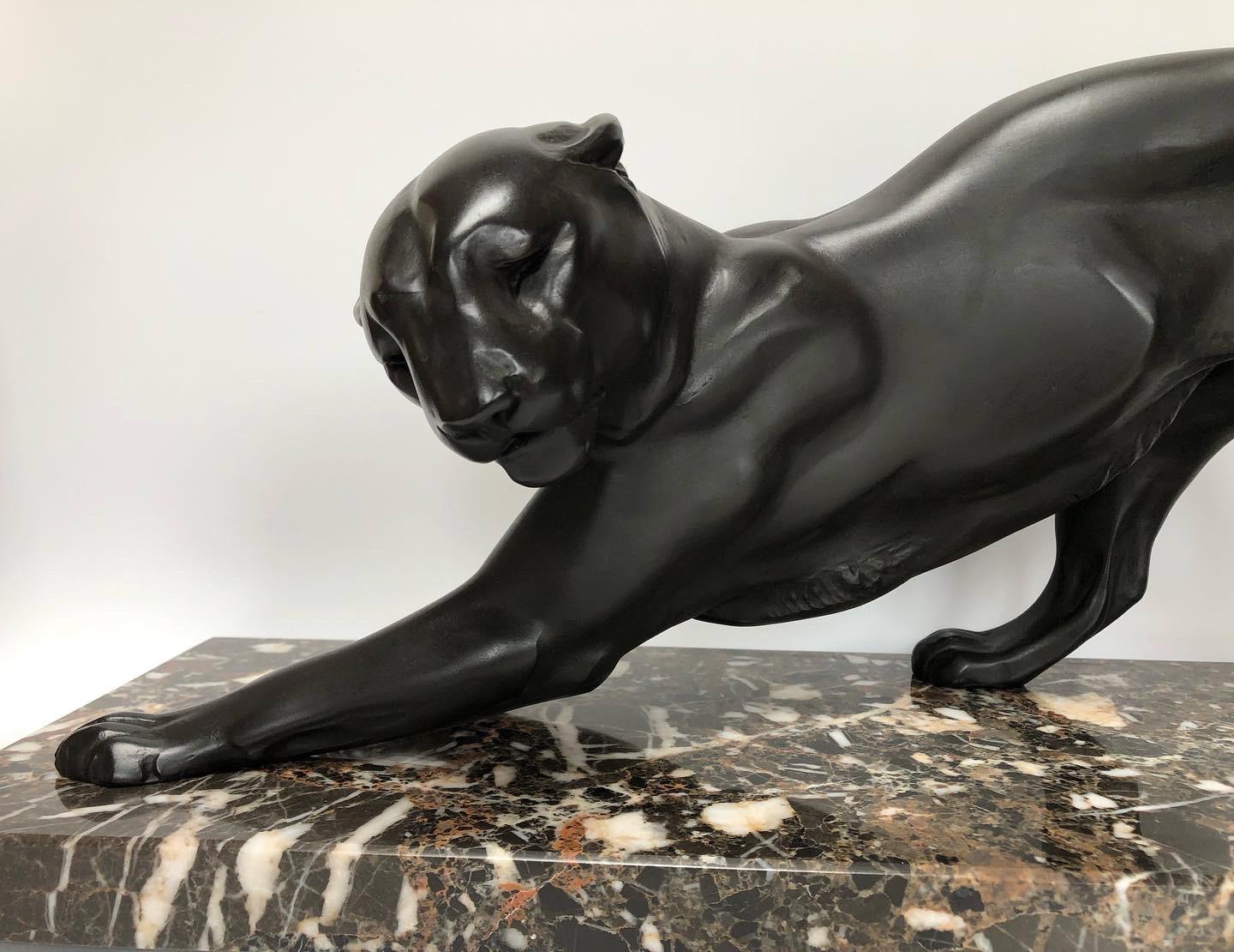 Art Deco Panther Signed Plagnet For Sale 9