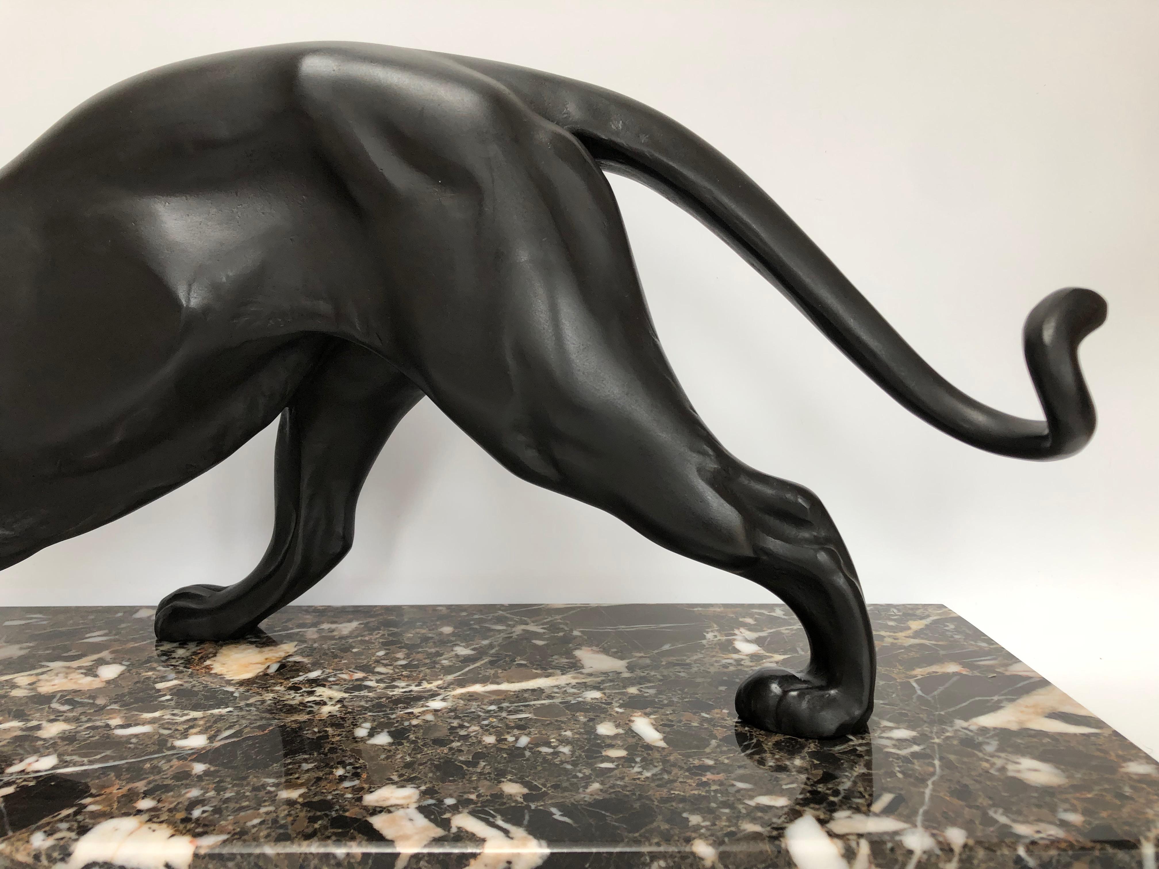 French Art Deco Panther Signed Plagnet For Sale