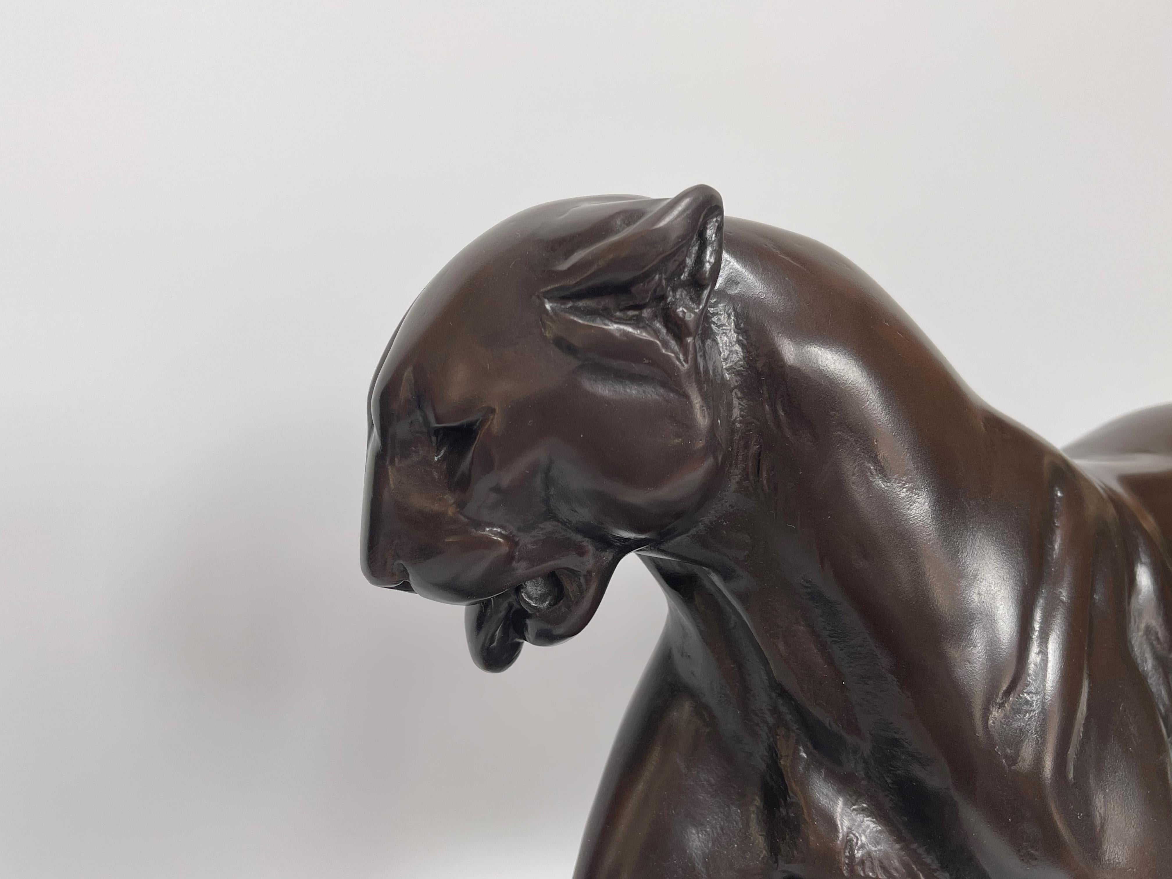 French Art Deco Panther Signed Plagnet