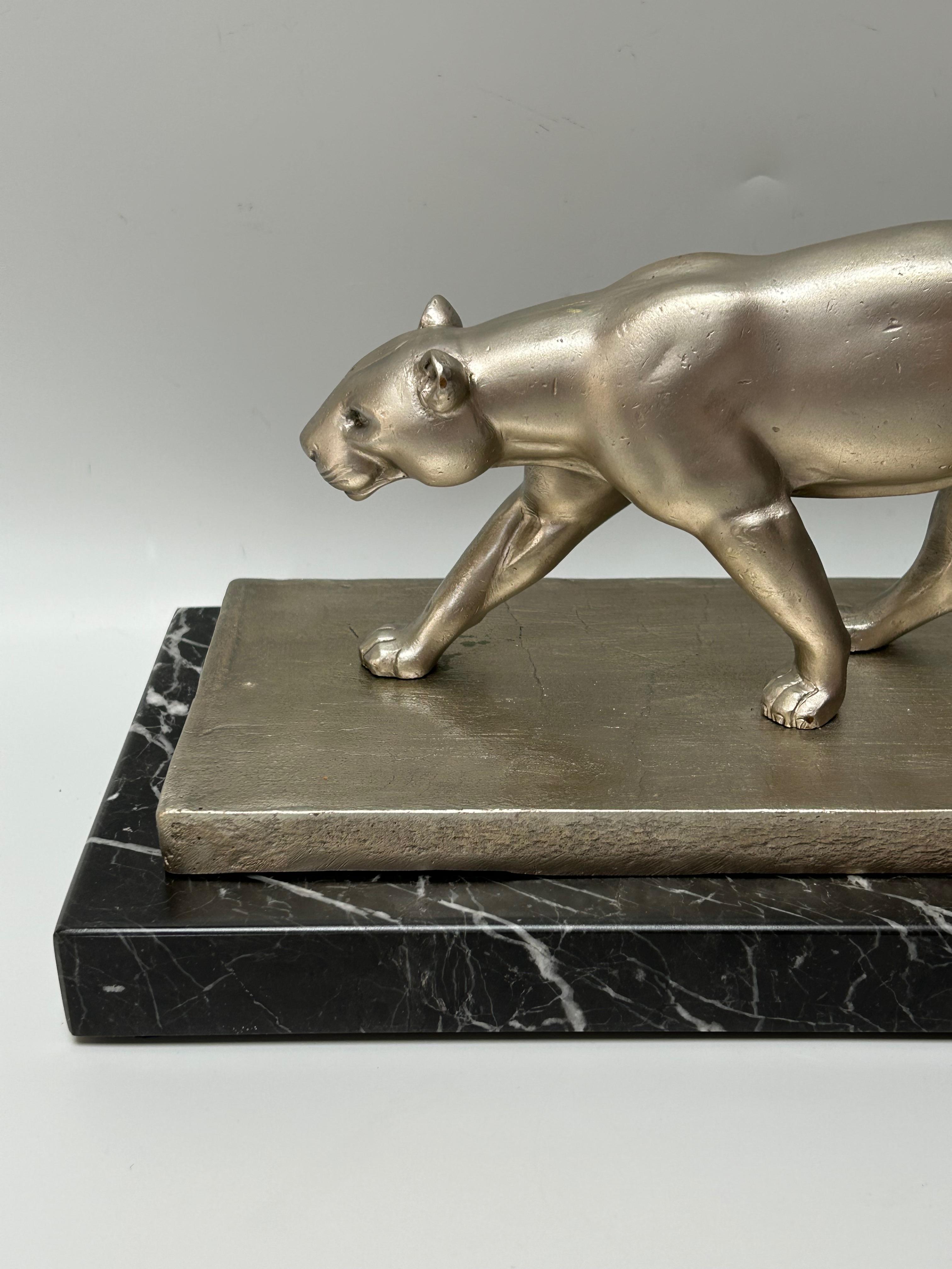 Panthère Art Déco signée V. Demanet Excellent état - En vente à NANTES, FR