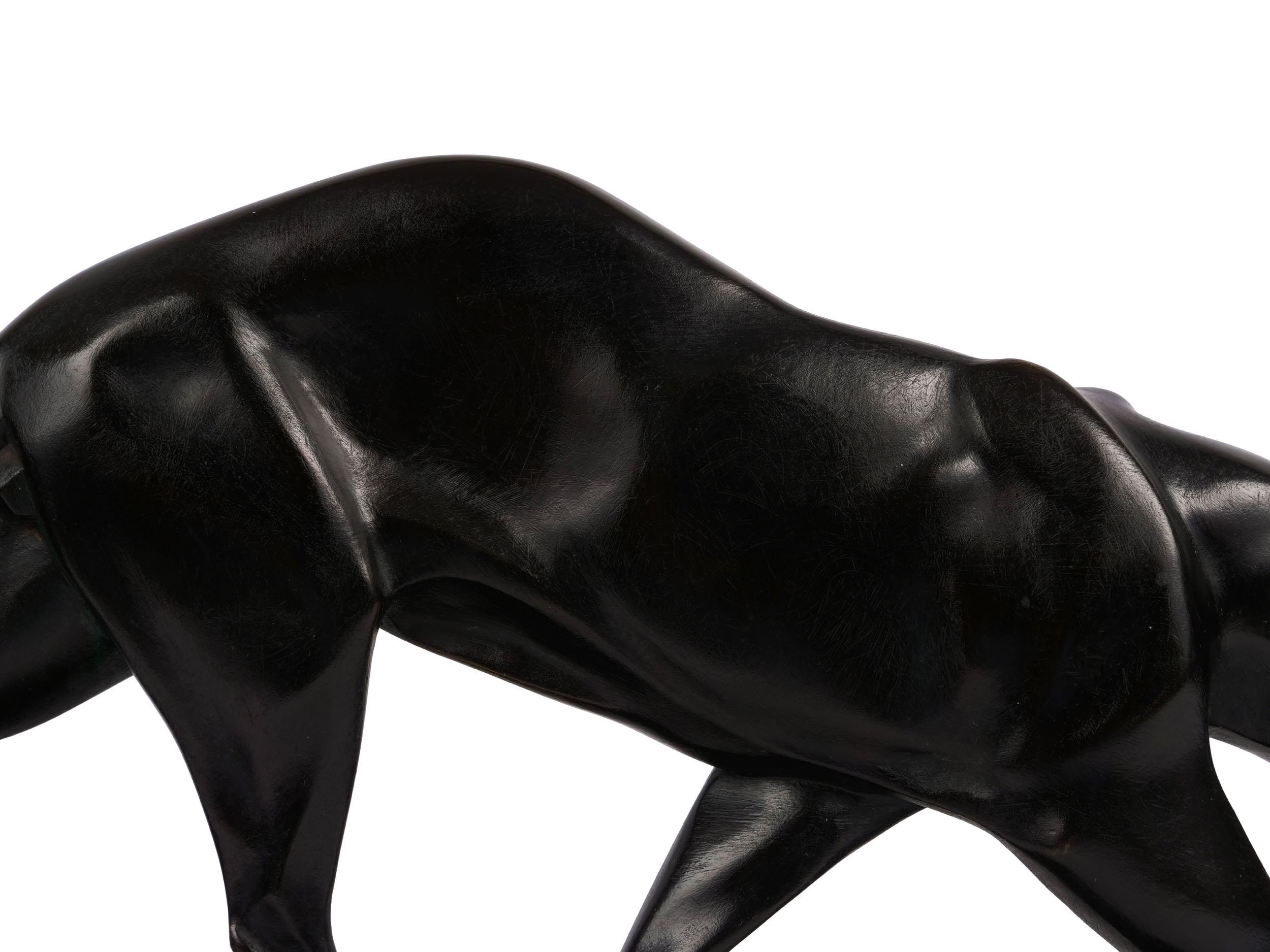Art Deco “Panther Walking” French Bronze Sculpture by Maurice Prost & S. Freres 9