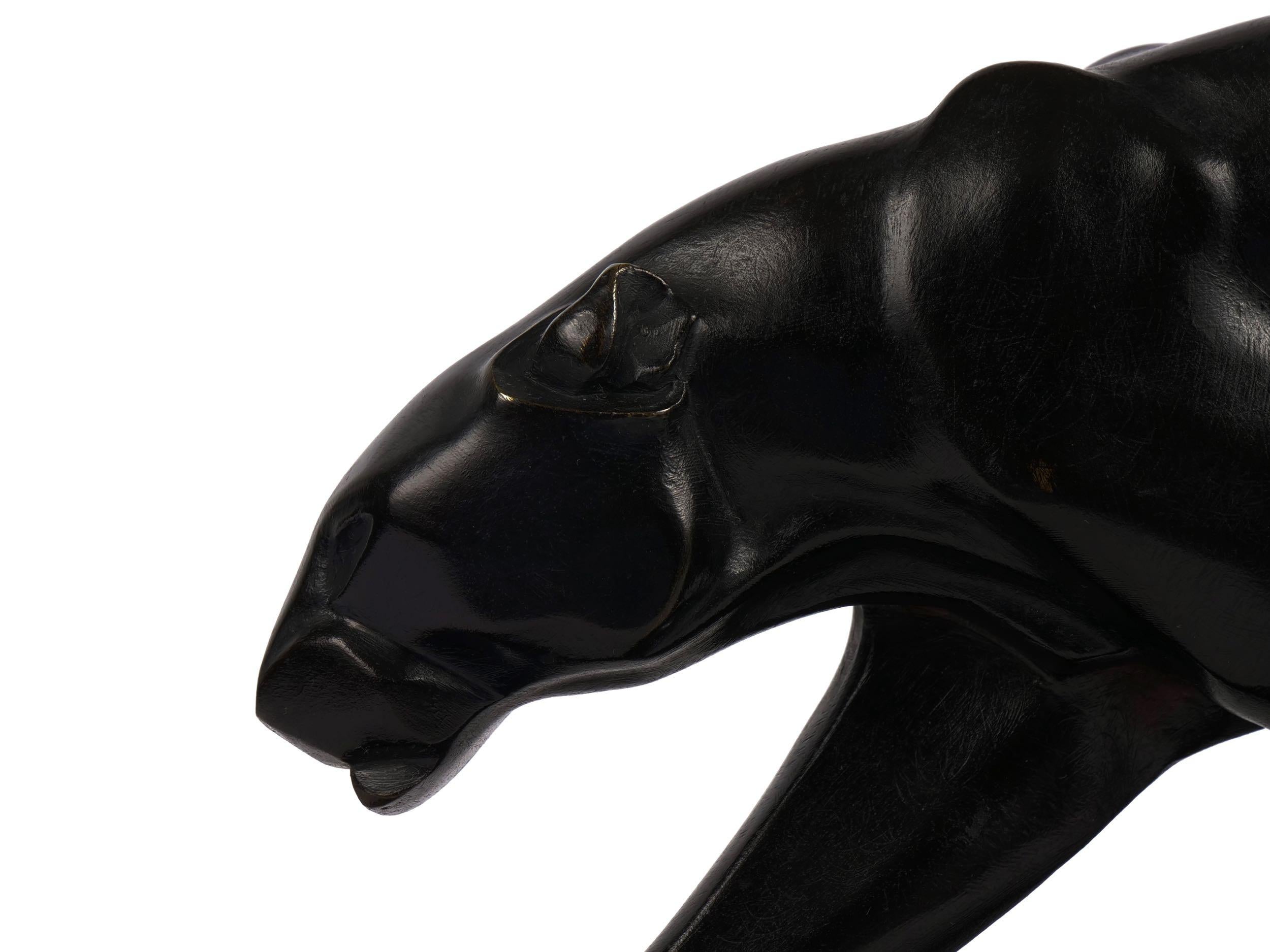 Art Deco “Panther Walking” French Bronze Sculpture by Maurice Prost & S. Freres 2