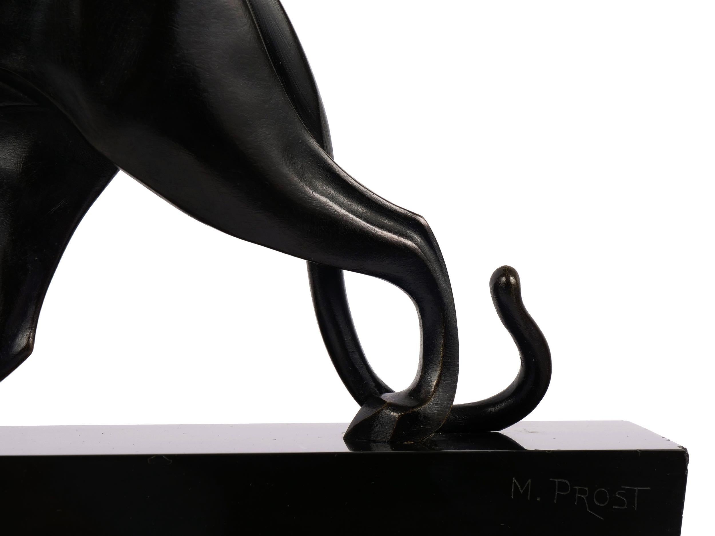 Art Deco “Panther Walking” French Bronze Sculpture by Maurice Prost & S. Freres 4