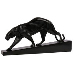 Art Deco "Panther Walking" Französische Bronze-Skulptur von Maurice Prost & S. Freres