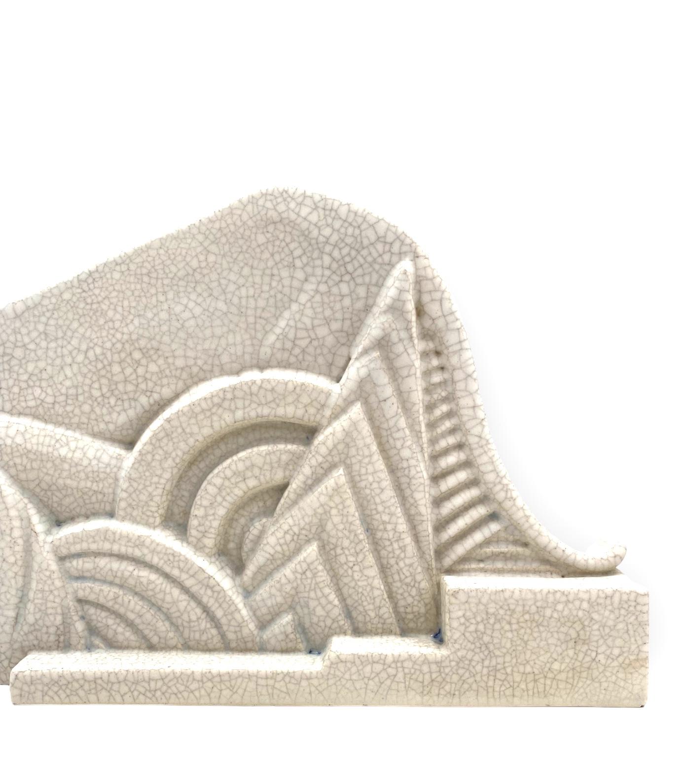 French Art Deco Panthère sculpture craquelé, Primavera Paris, France ca. 1930