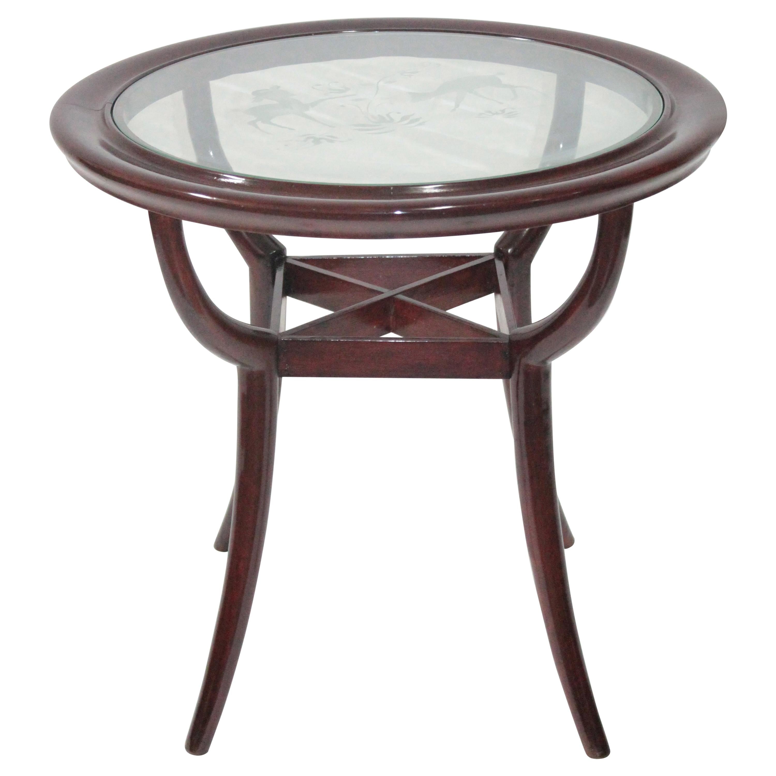 Jean PASCAUD - Art Deco Round Table 1940 at 1stDibs