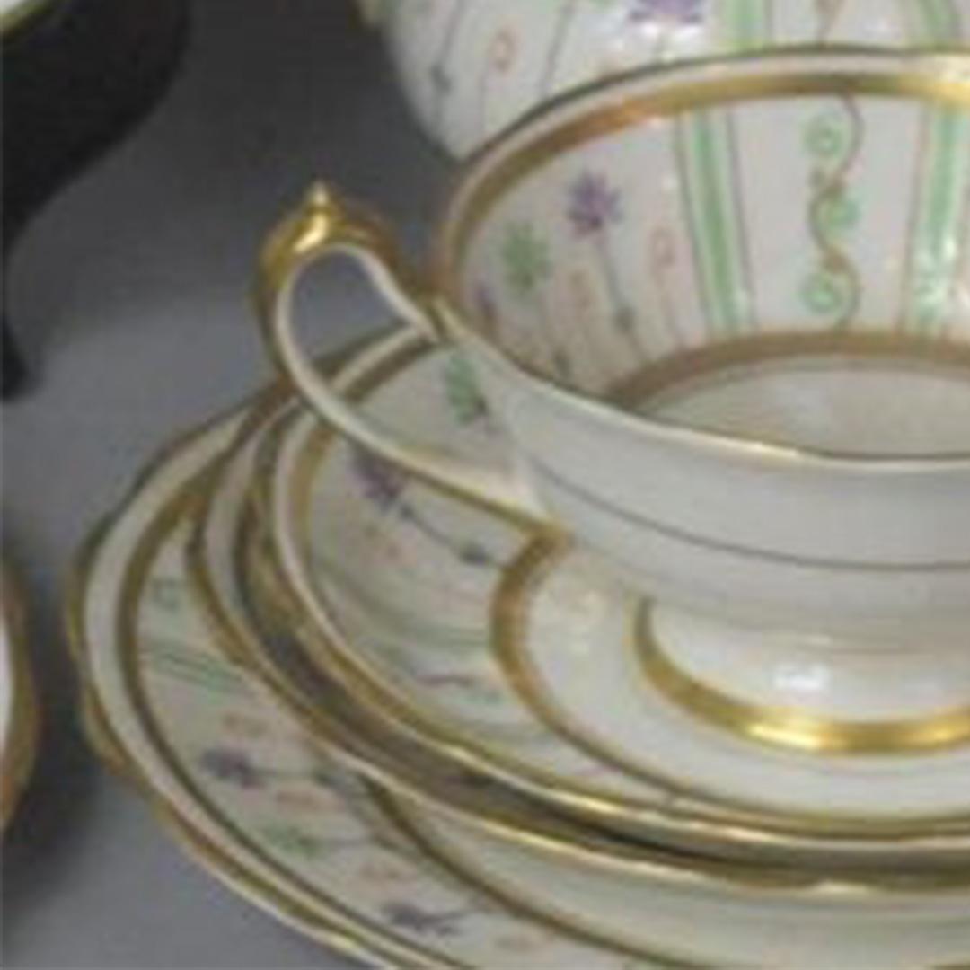 Early 20th Century  Paragon Art Deco 30 Pcs Tea Service For Sale