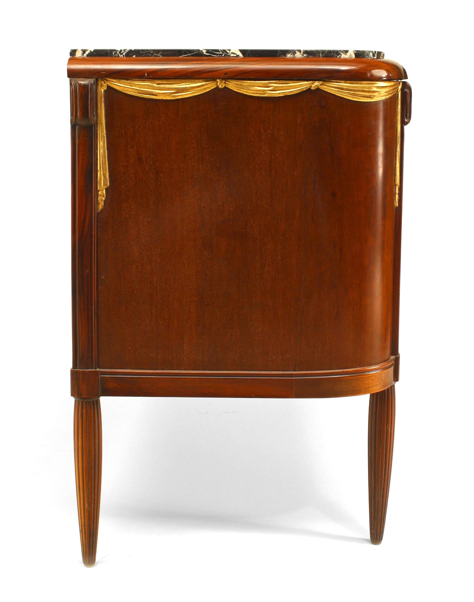 French Art Deco Dufrene Mahogany & Marble Commode In Good Condition For Sale In New York, NY
