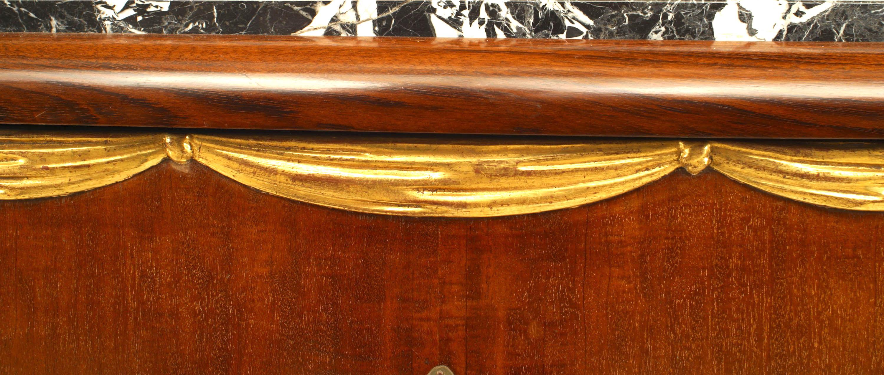 French Art Deco Dufrene Mahogany & Marble Commode For Sale 1