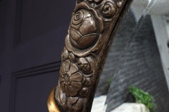 Art Deco Parcel Gilt Oval Mirror By Sue et Mare 1925