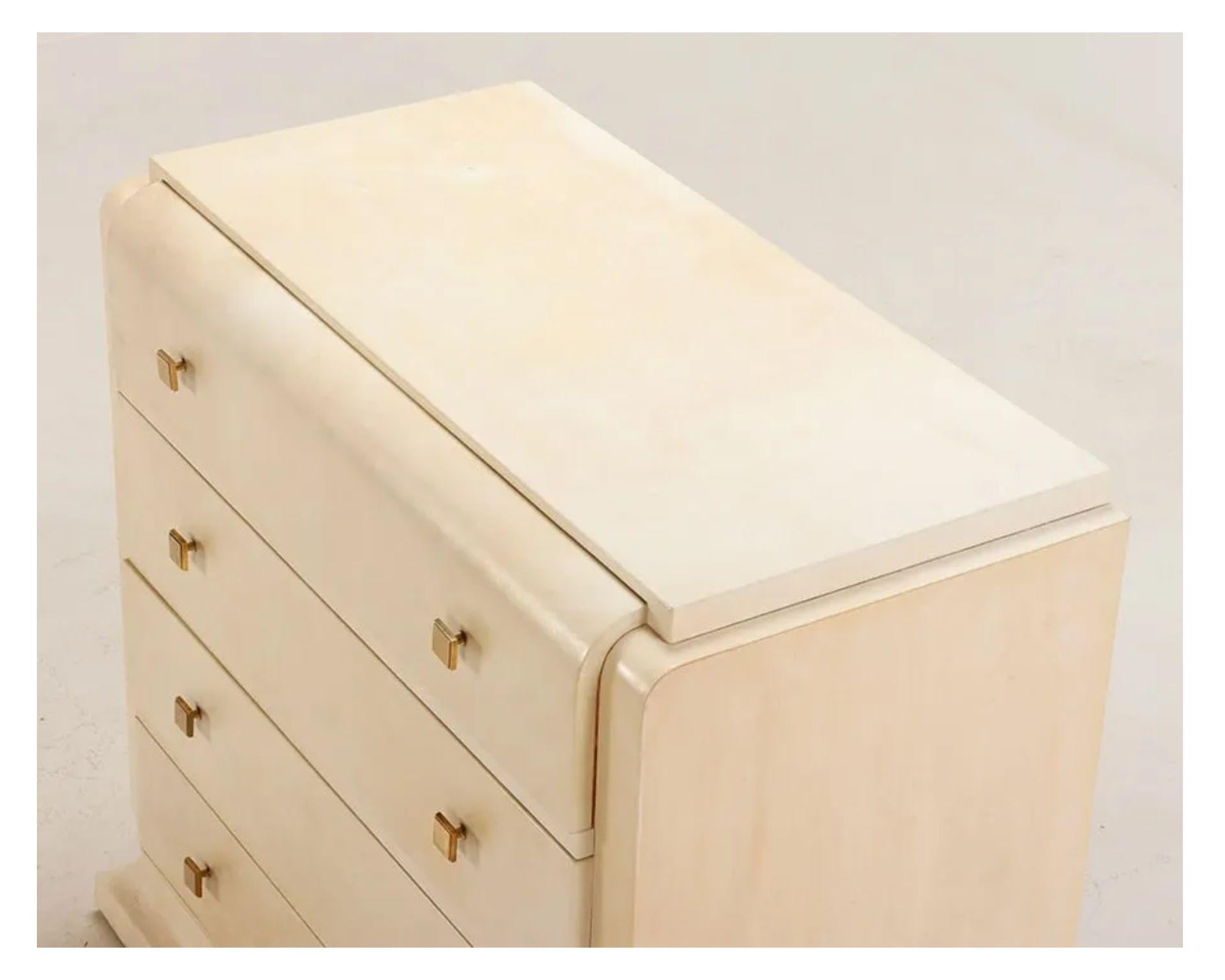 Mid-20th Century Art Deco Parchment Dresser in the manner of Samuel Marx, circa 1940s
