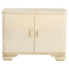 Art Deco Parchment Fitted Four Drawer Chest Signed N.E. Corengia