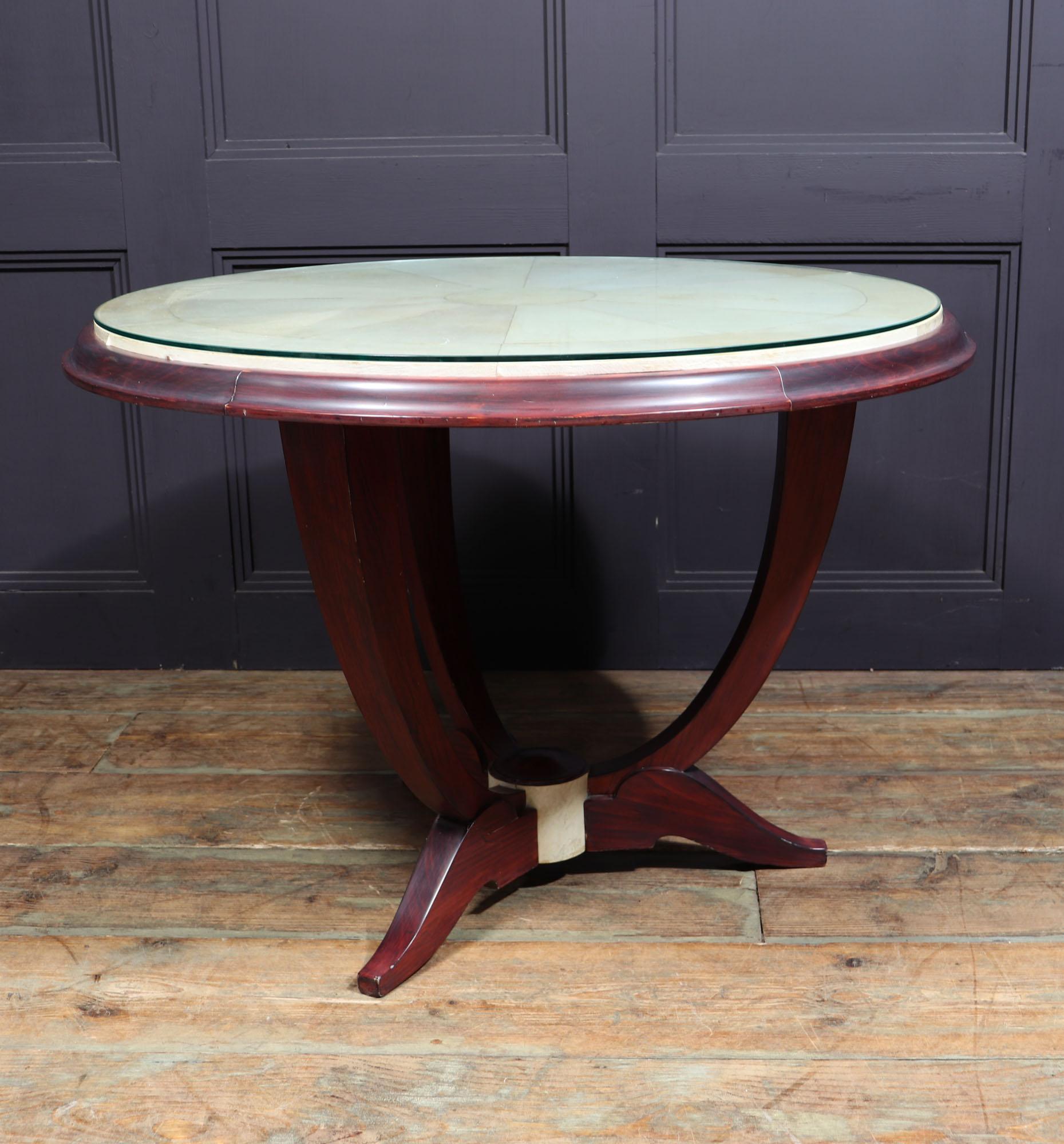 Art Deco Parchment Top Coffee Table For Sale 9