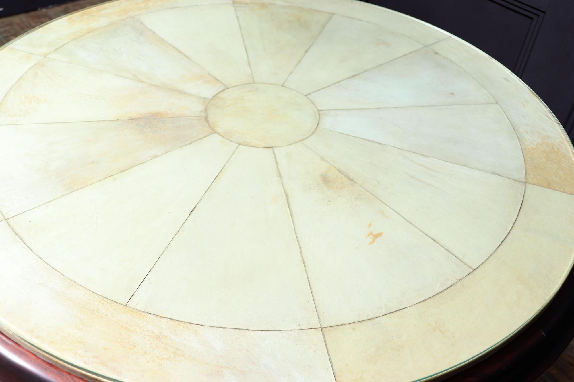 Art Deco Parchment Top Coffee Table In Excellent Condition For Sale In Paddock Wood Tonbridge, GB