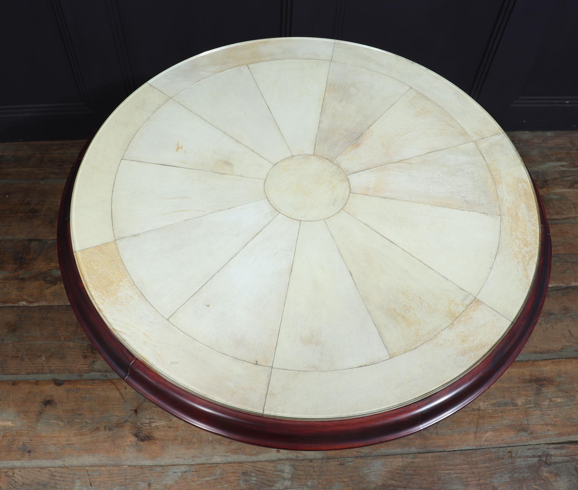 Art Deco Parchment Top Coffee Table For Sale 2