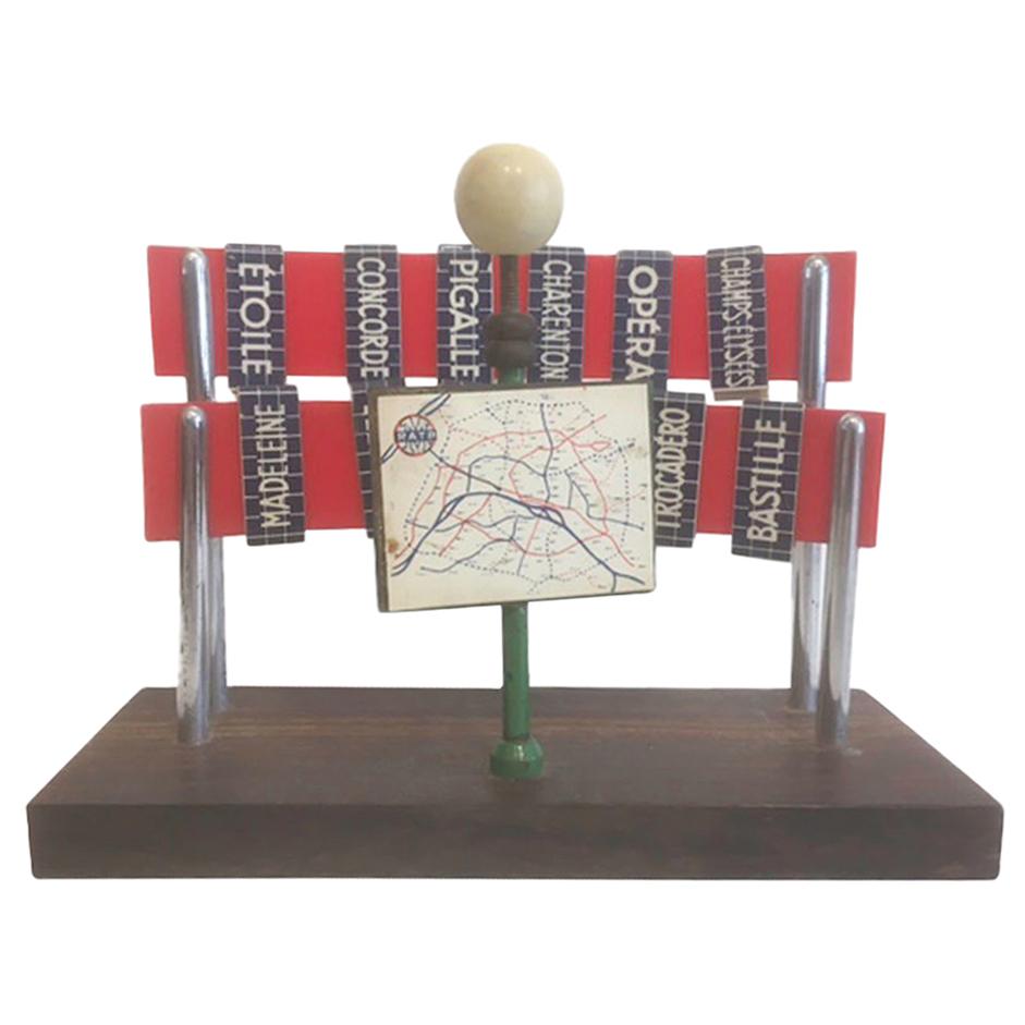 Art Deco, Paris Metro Theme, Drinks Markers and Stand with Map of Paris Metro