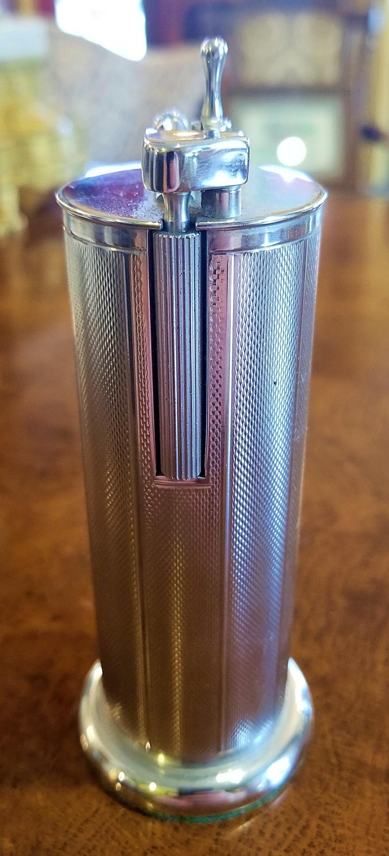 Art Deco Parker Beacon Chrome Table Lighter in Original Box at 1stDibs