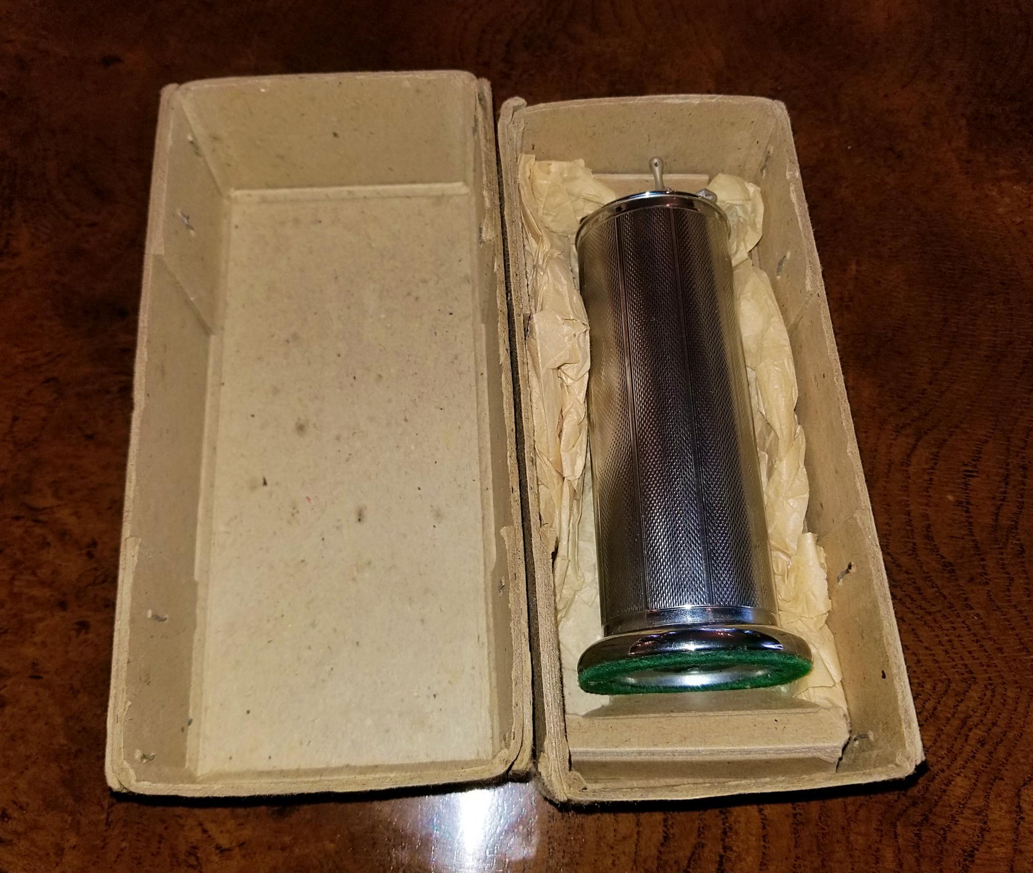 Art Deco Parker Beacon Chrome Table Lighter in Original Box 5