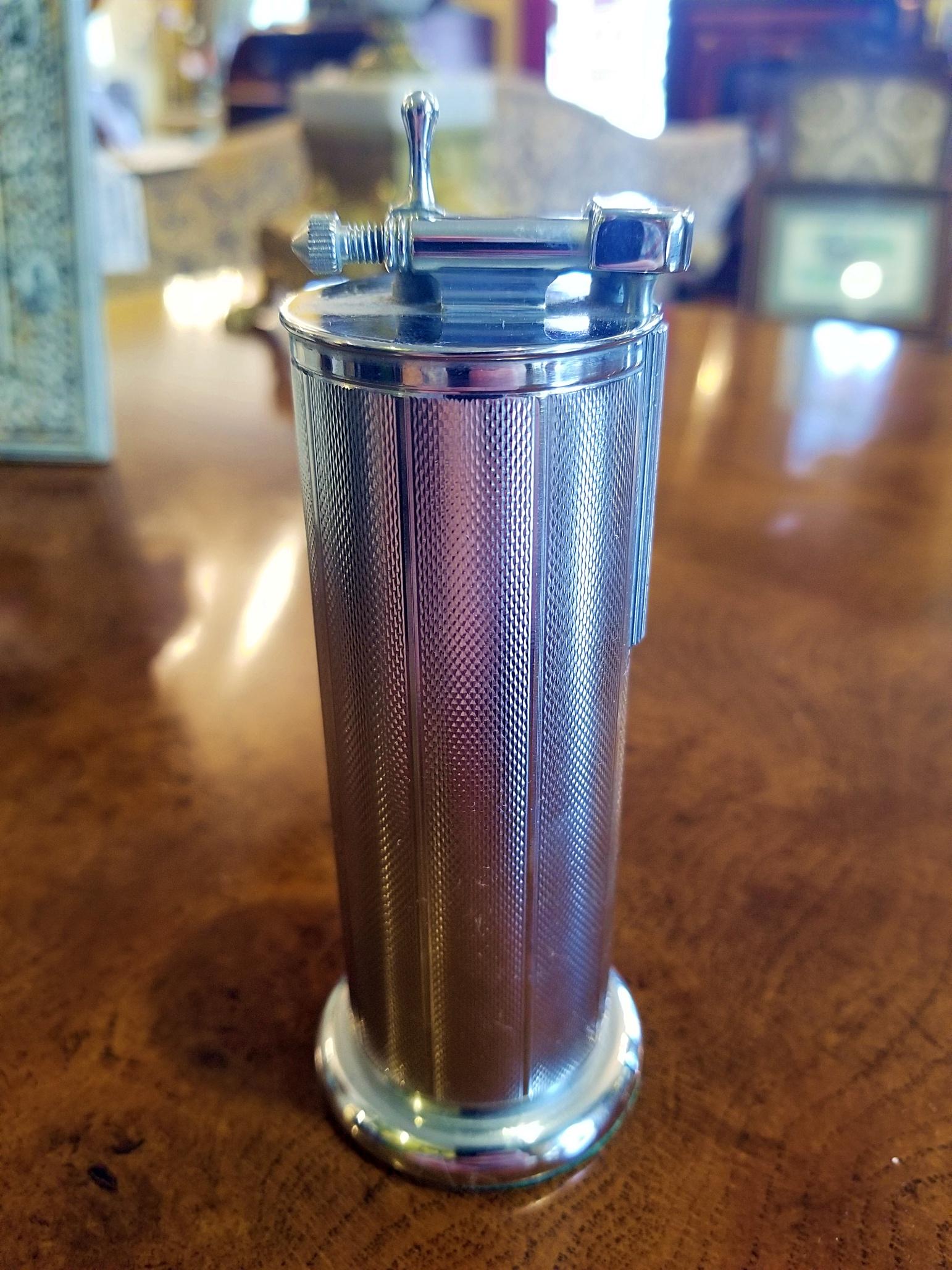 20th Century Art Deco Parker Beacon Chrome Table Lighter in Original Box