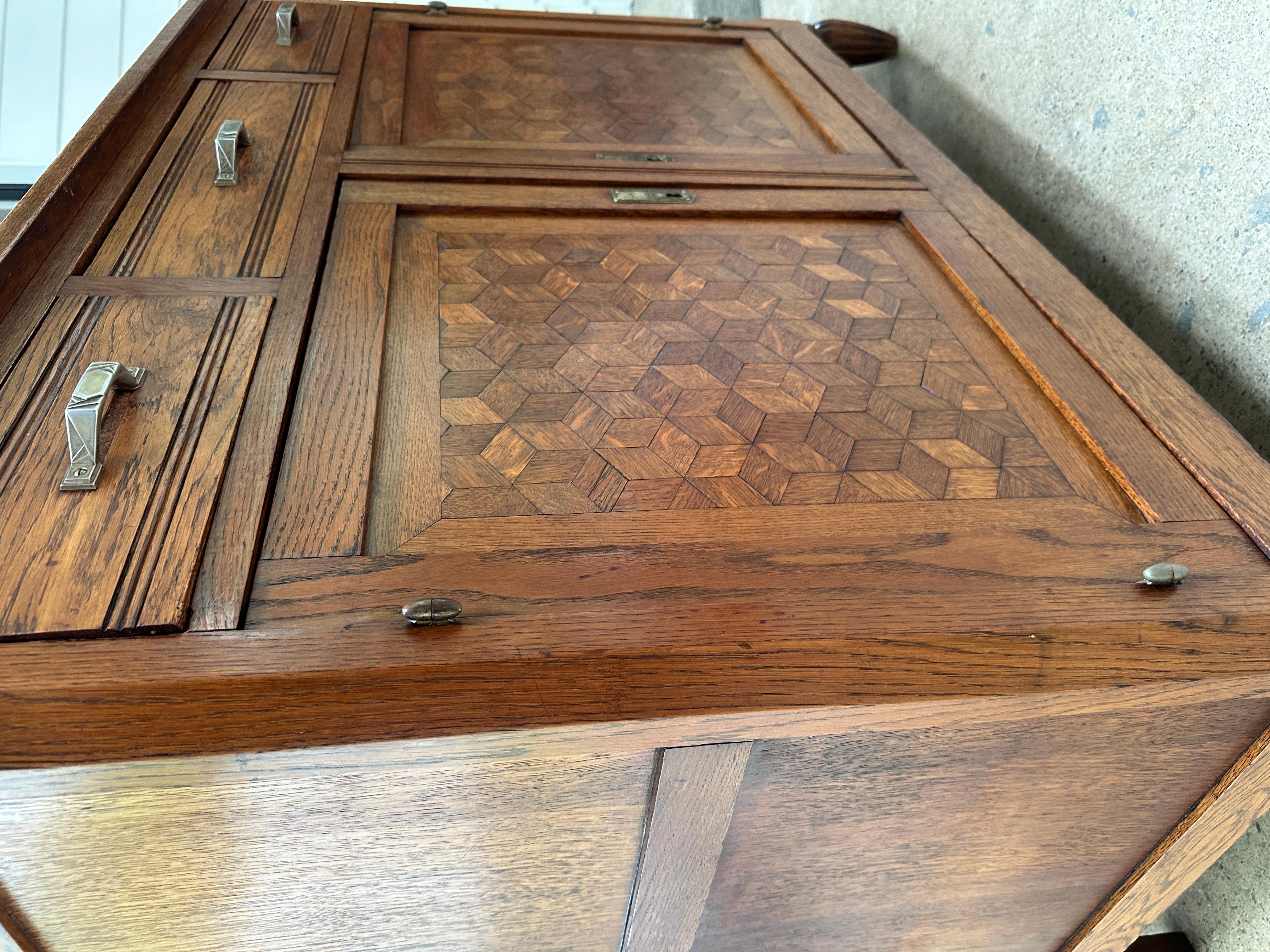 Art-Deco-Parkett-Würfel-Buffet/Sideboard im Angebot 3