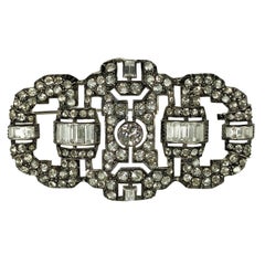 Art Deco Paste-Brosche Frankreich