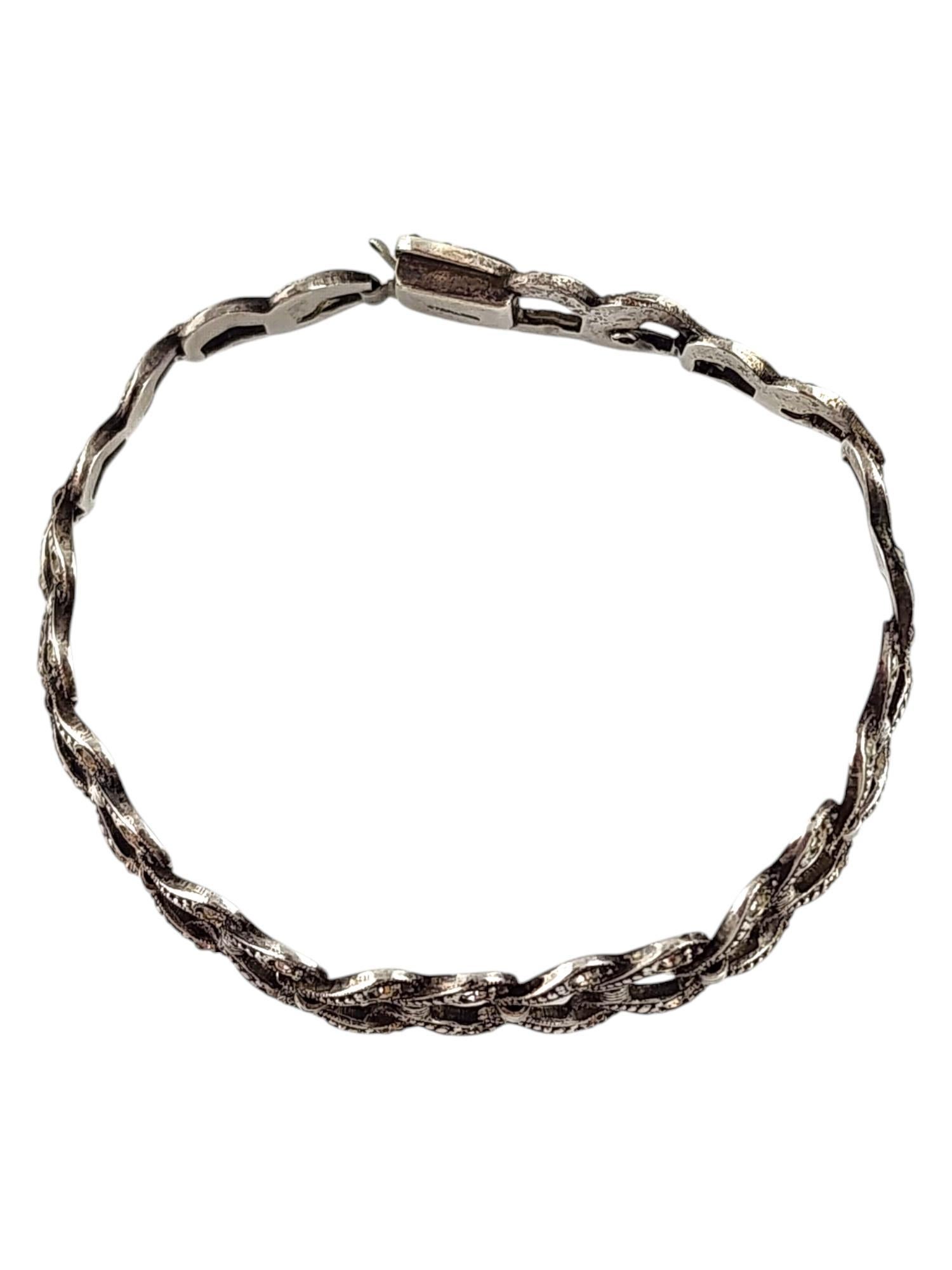 Art Deco Paste Stones Sterling Silver Bracelet #20062 In Good Condition For Sale In Washington Depot, CT