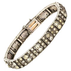 Art Deco Paste White Gold Bracelet