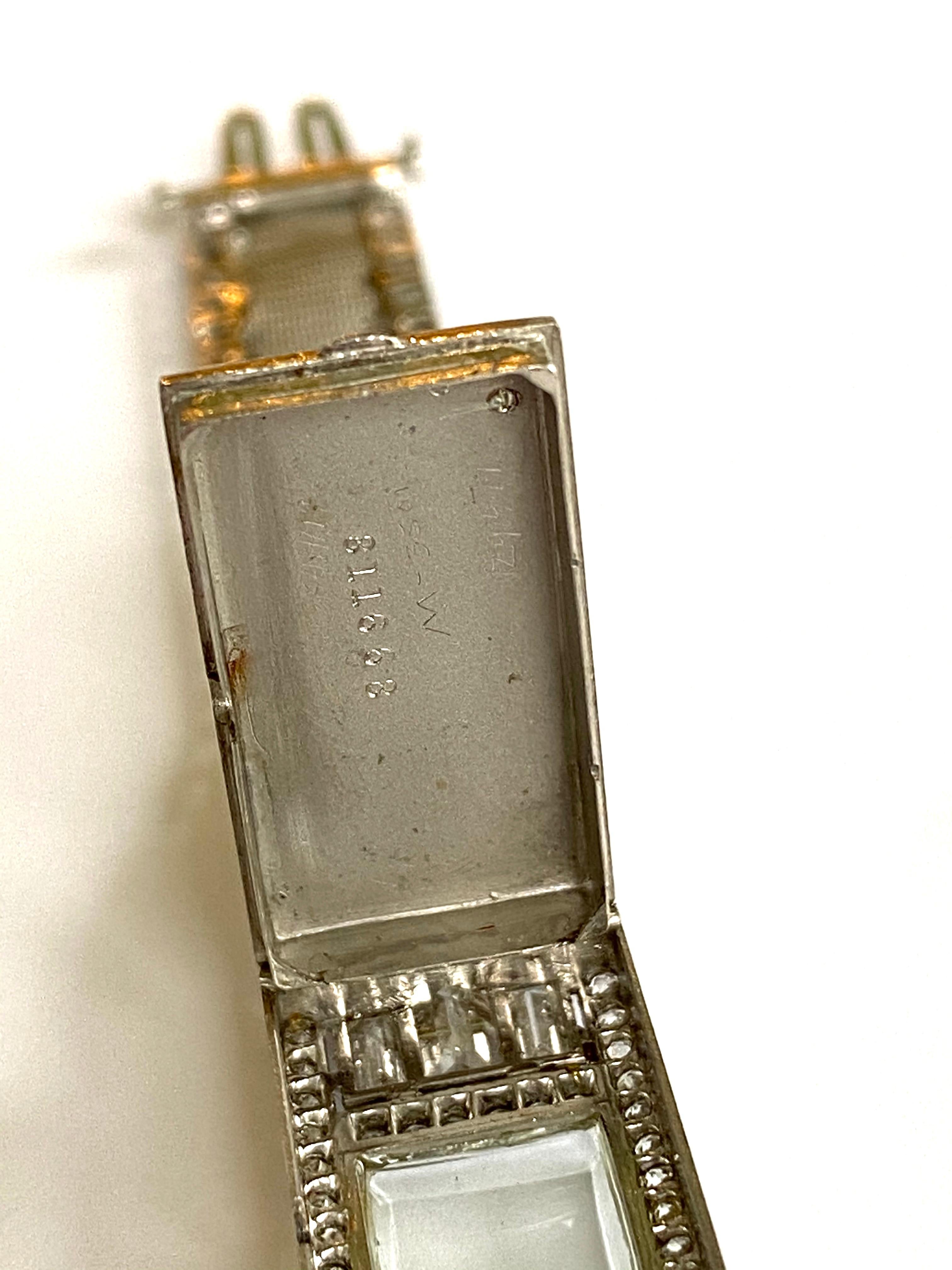 Art Deco Patek Philippe Platinum Mesh Diamond Ladies Dress Watch 11
