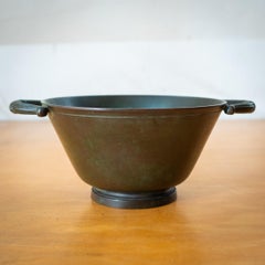 Art Deco Patinated Bronze Bowl by Jacob Ängman for GAB Sweden, 1930s