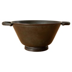 Cuenco Art Decó de bronce patinado de Jacob Ängman para GAB Suecia, años 30