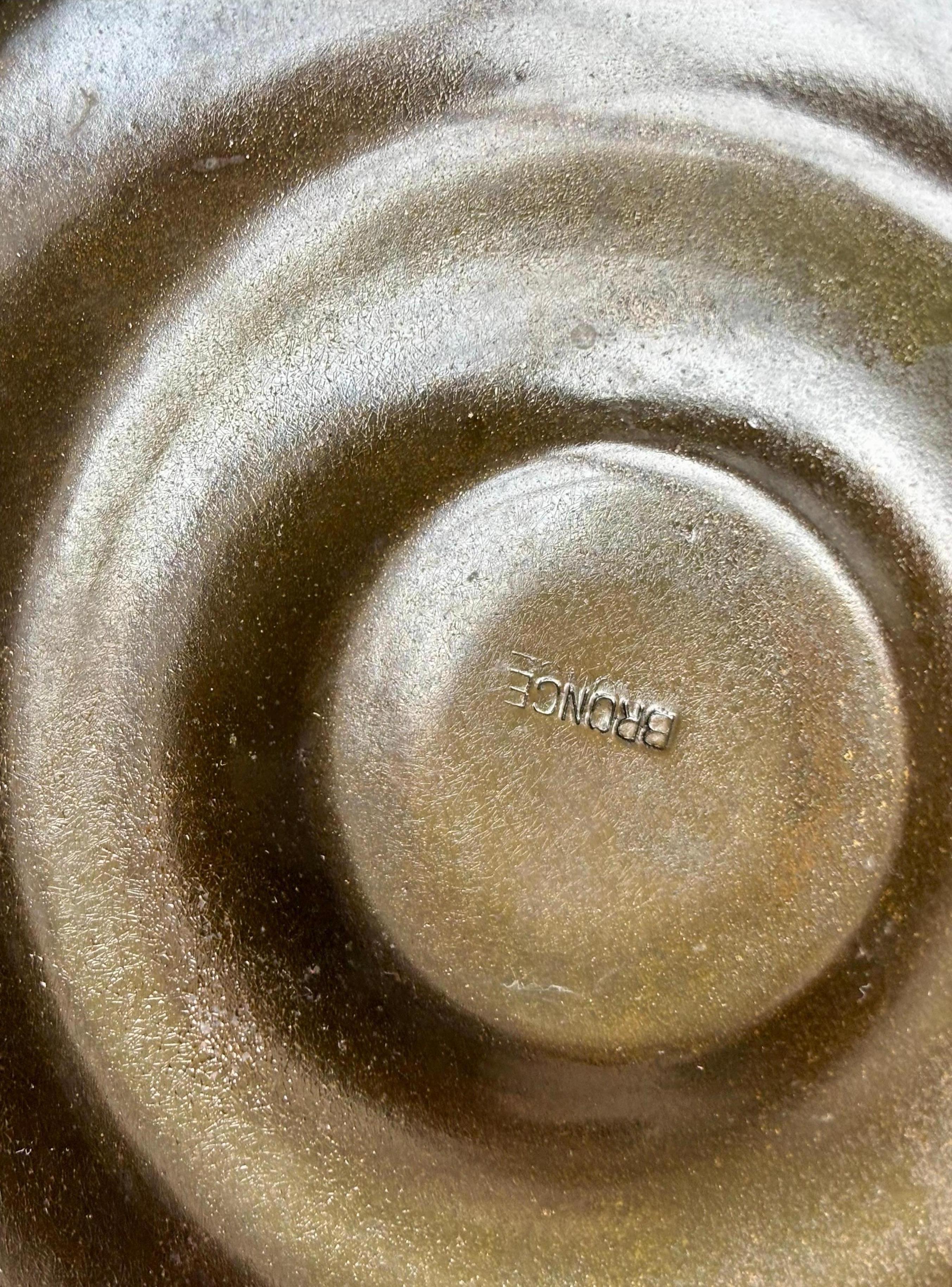 Art Deco Bronze Fish Candelabra, Denmark, circa 1920s For Sale 3