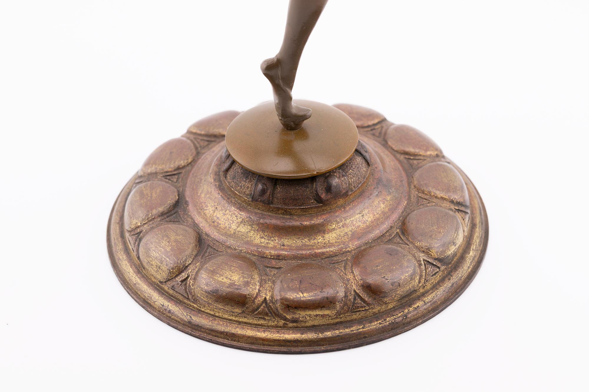Early 20th Century Art Deco Patinated Bronze Sculpture by Gerda Gerdago, Austria 1920s For Sale