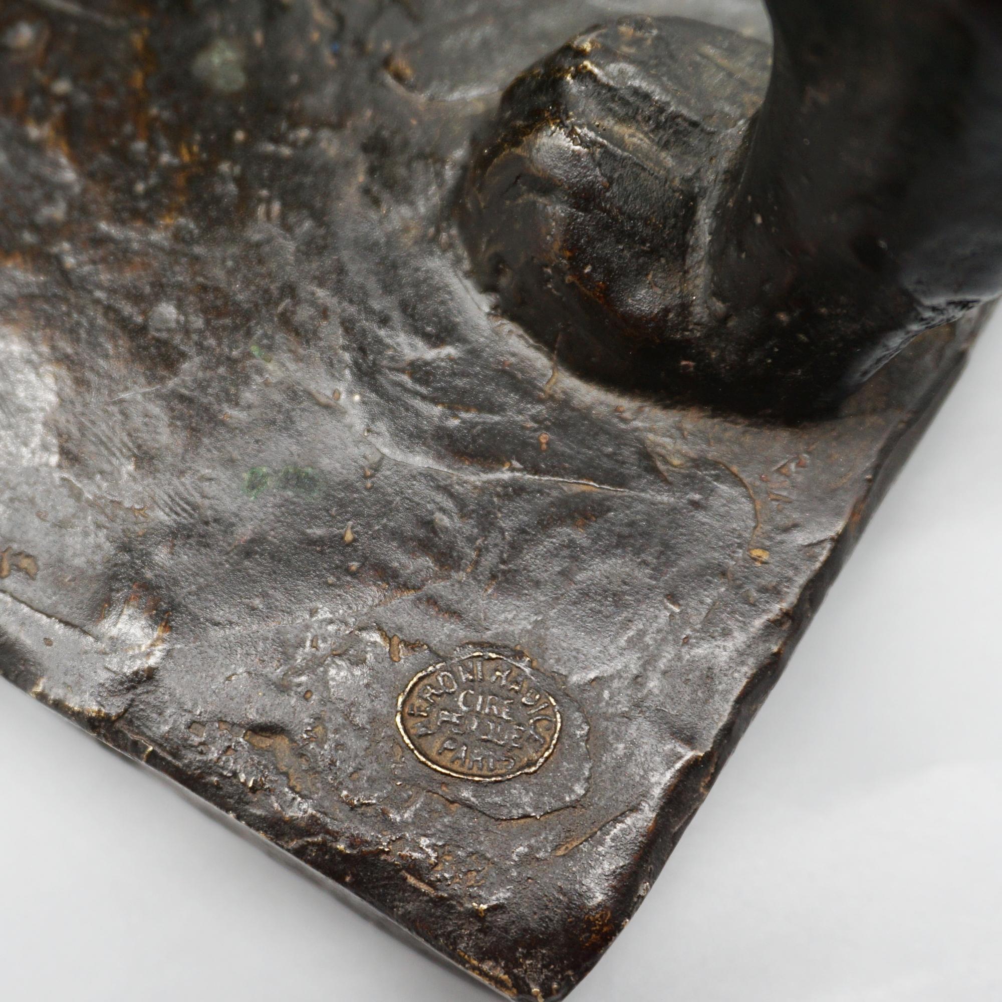 Art Deco Patinated Bronze Sculpture of a Prowling Panther by Piero Palozzolo For Sale 3