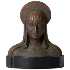Art Deco Patinated Bust