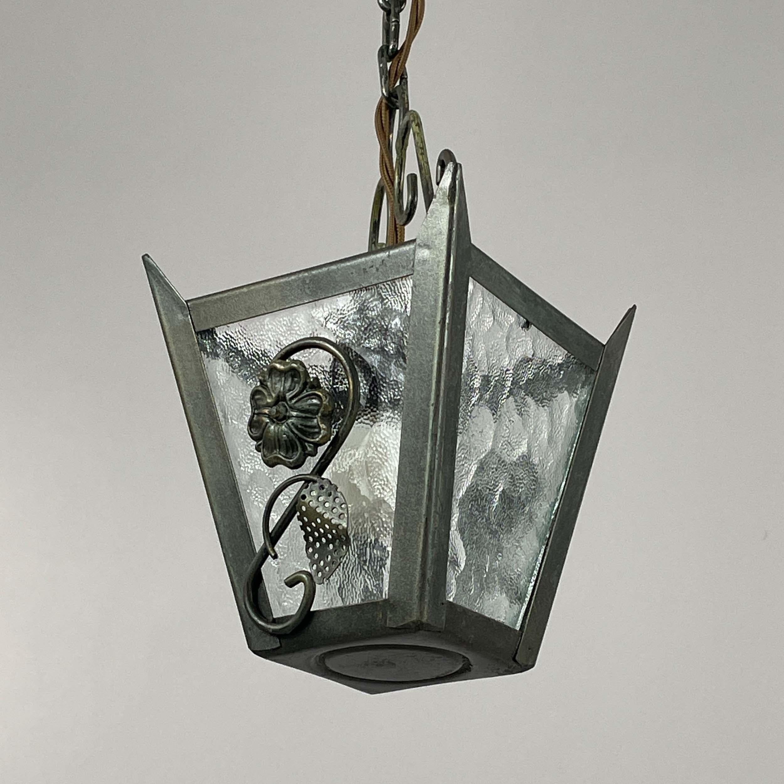 Lanterne Art Déco en fonte patinée, Suède, années 1930 en vente 6
