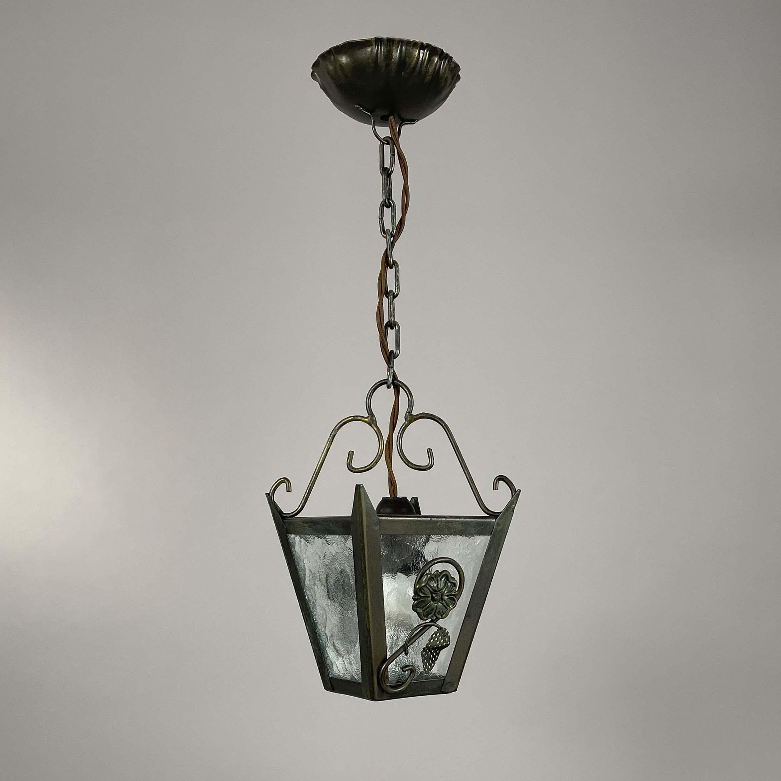 Lanterne Art Déco en fonte patinée, Suède, années 1930 en vente 8