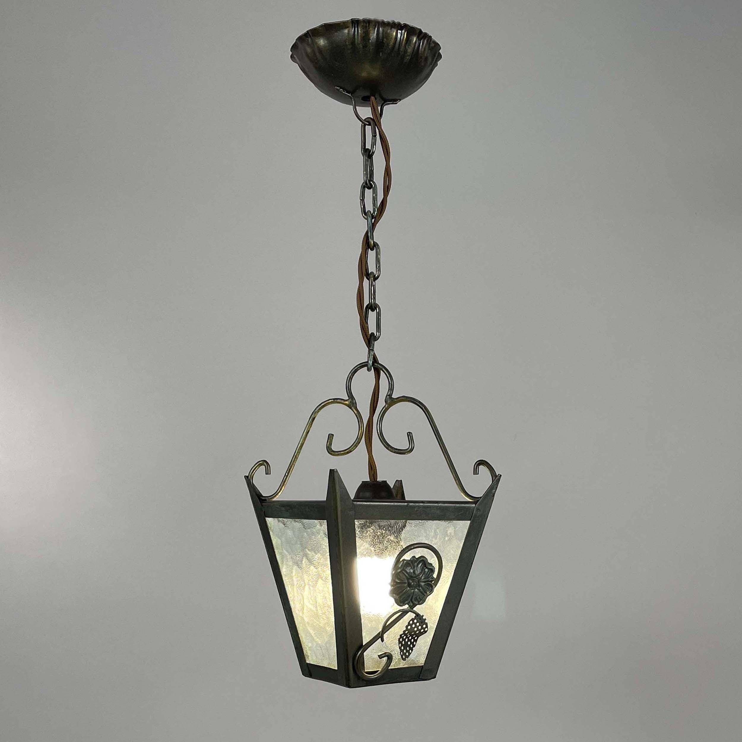 Lanterne Art Déco en fonte patinée, Suède, années 1930 en vente 9