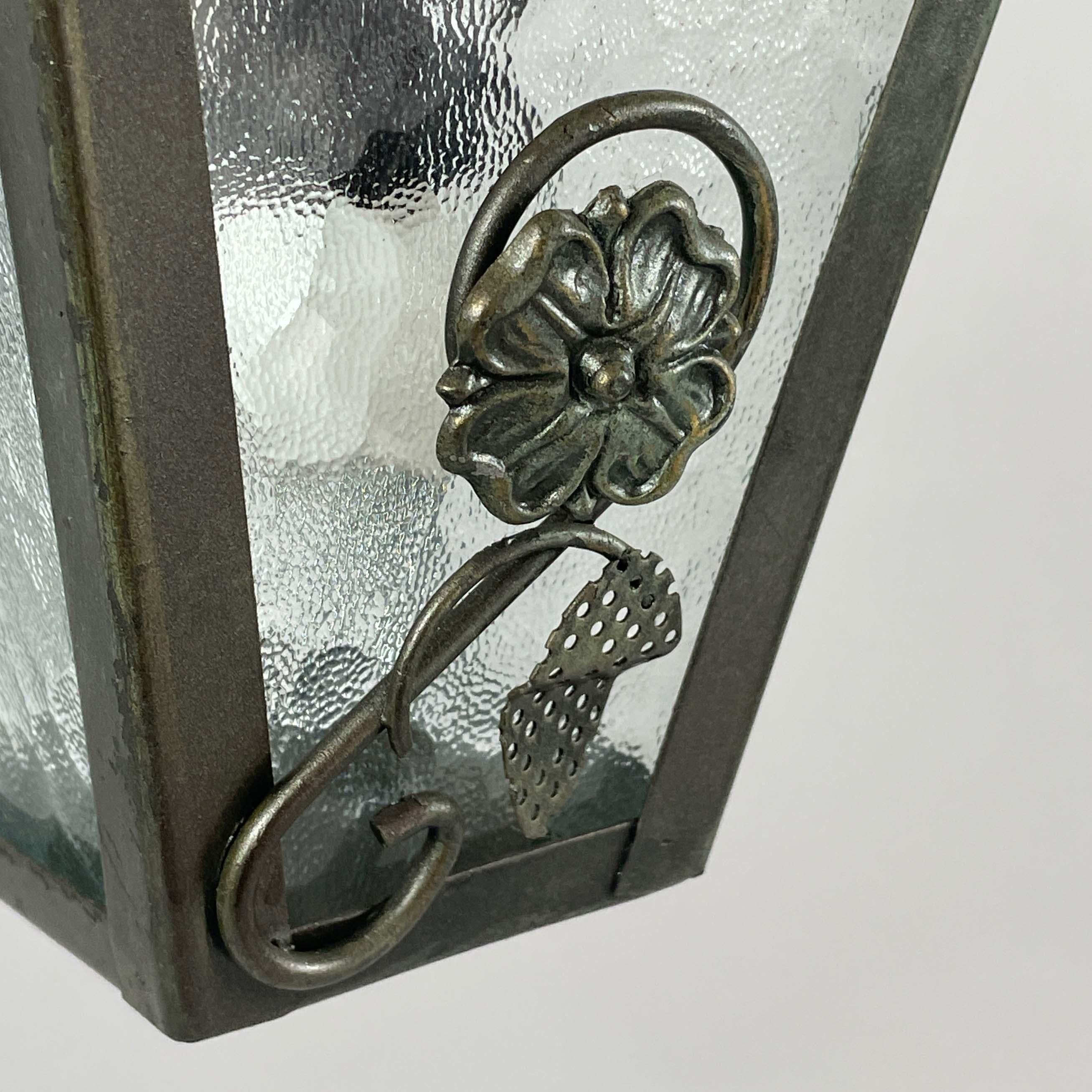 Verre Lanterne Art Déco en fonte patinée, Suède, années 1930 en vente