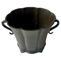 Jardiniere in metallo patinato Art Deco di Just Andersen, anni '30