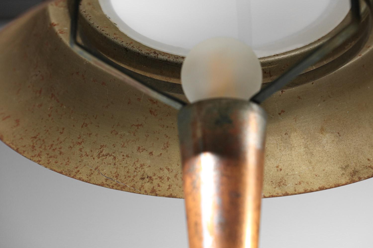 Art deco patinated metal table lamp For Sale 2