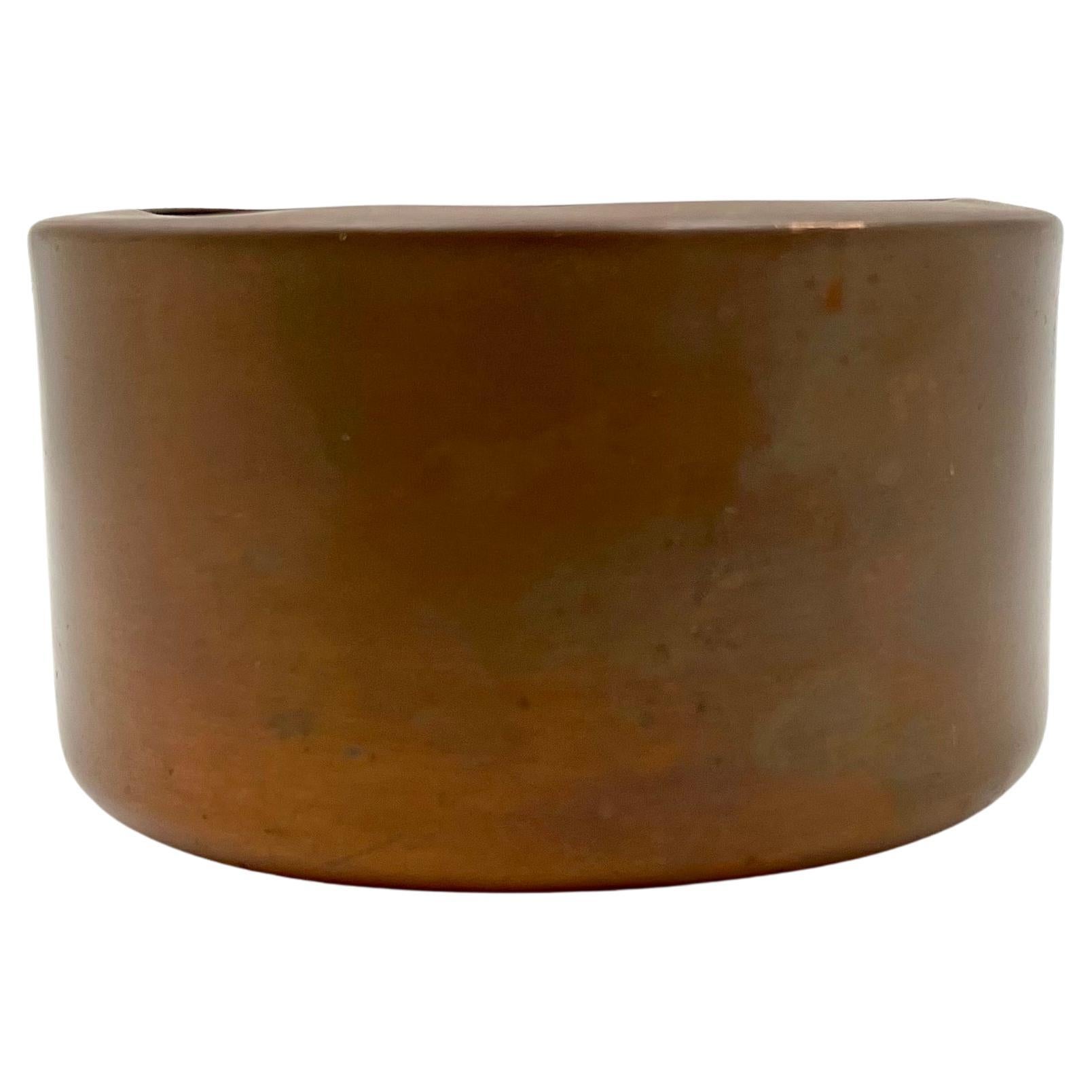 Art Deco Patinated Solid Copper Small Bowl from Duk-it